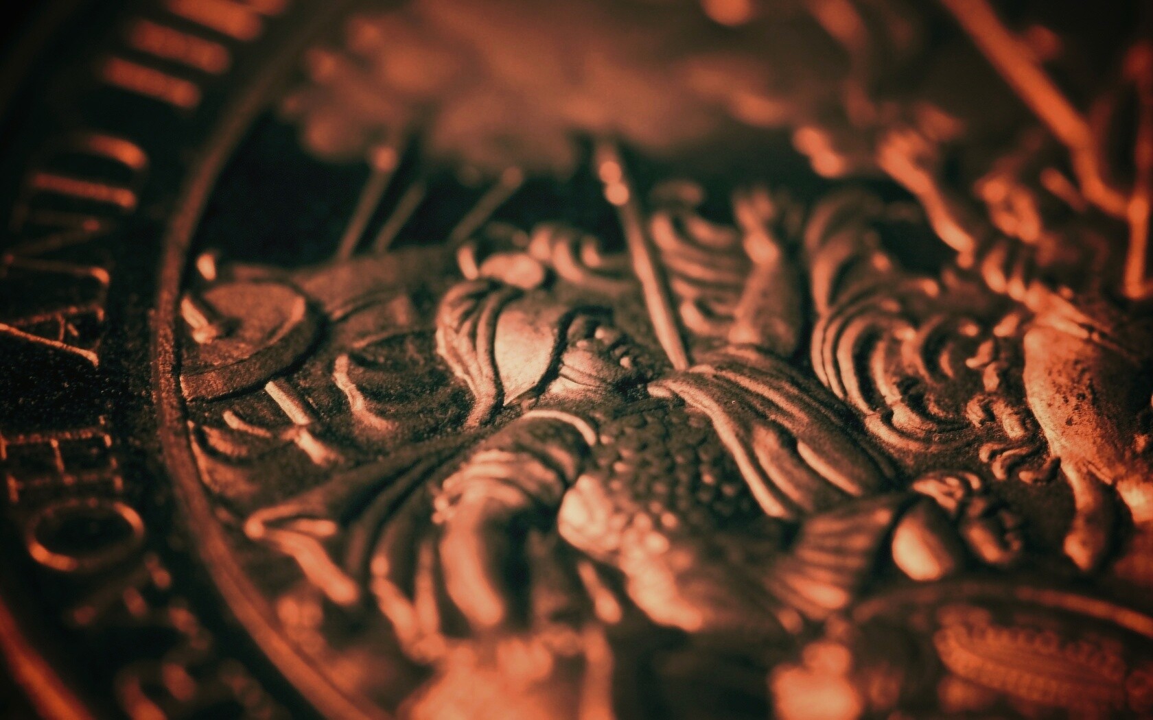 Монета в макро обои