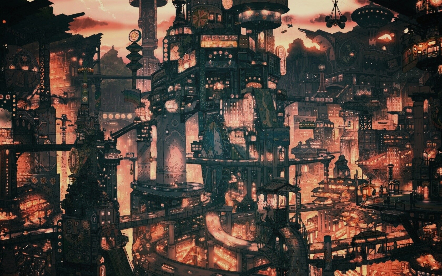 Город будущего обои