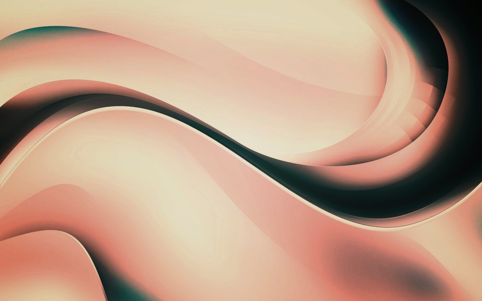 Волнистая графическая абстракция обои