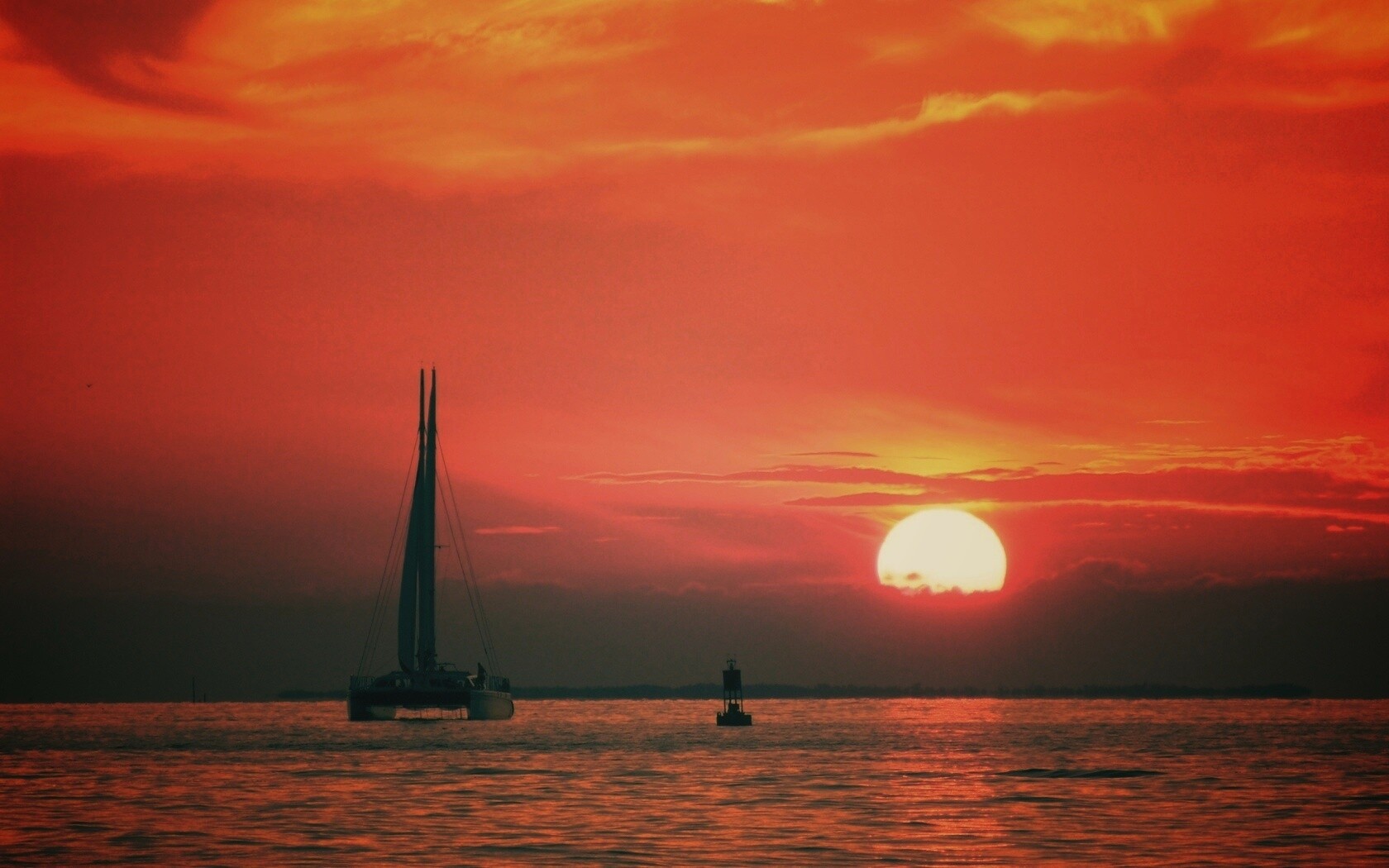 Празднование заката обои