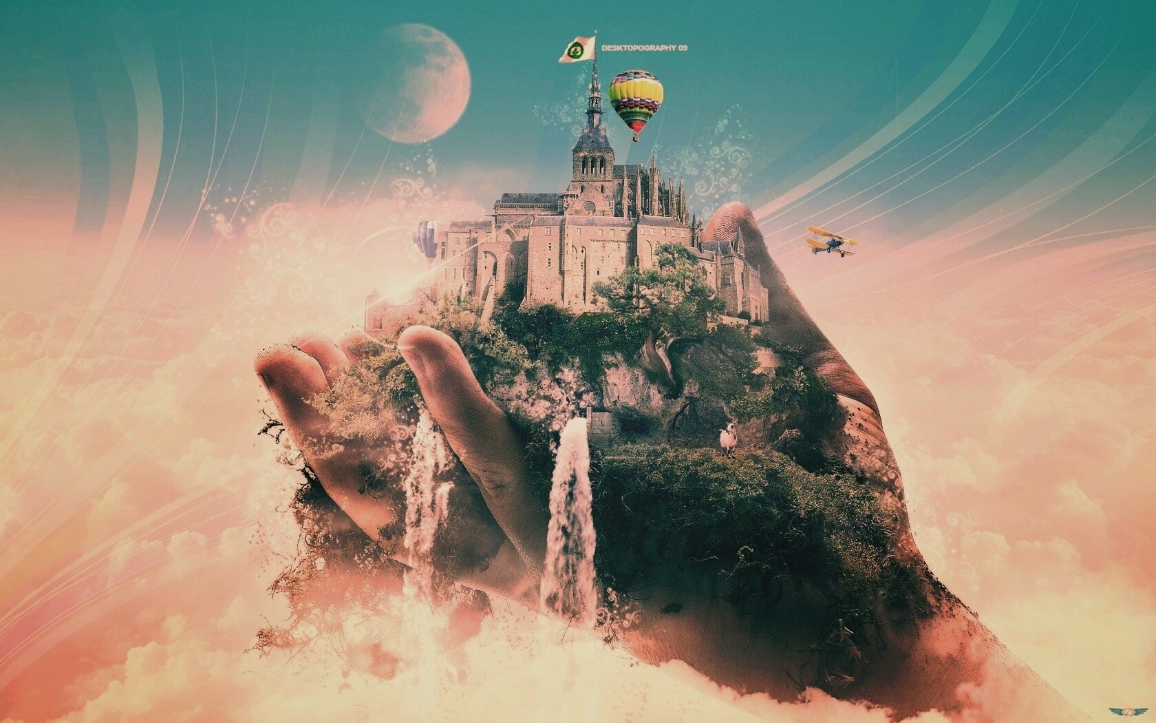 Замок в руке обои