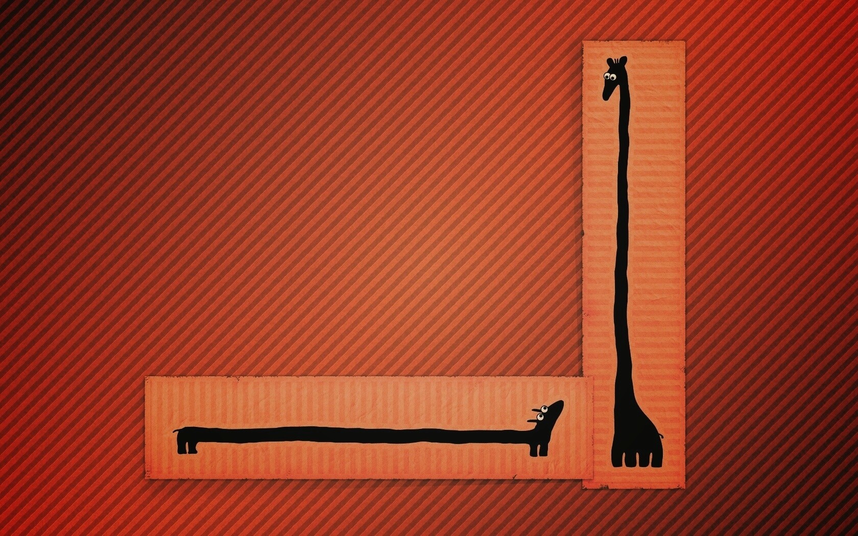 Жираф и такса обои