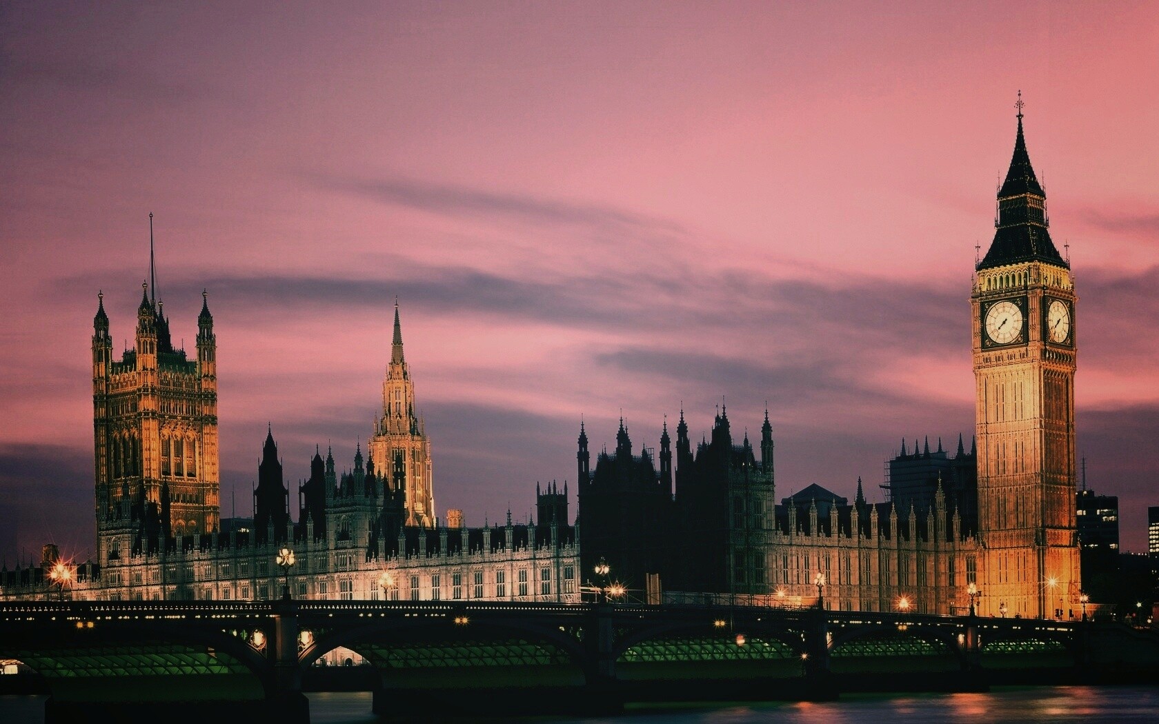 Биг Бен и здание парламента ночью обои