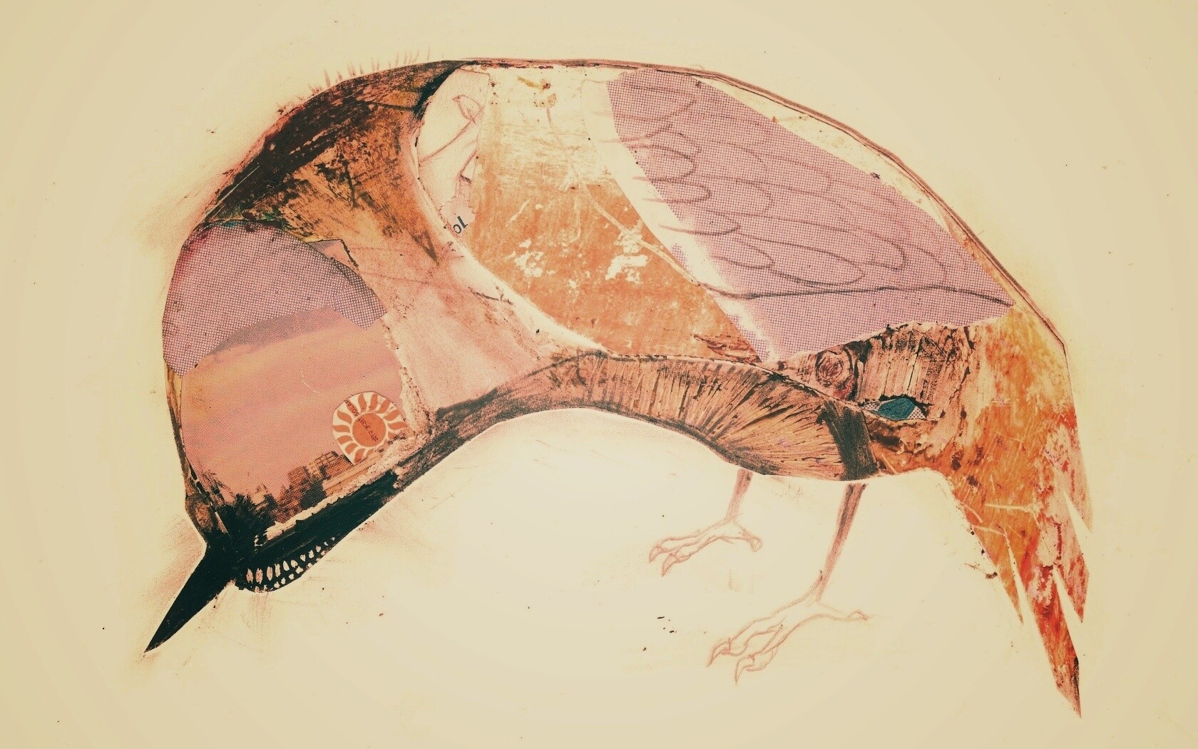 Аппликация Стефана Томпсона "Птица" обои