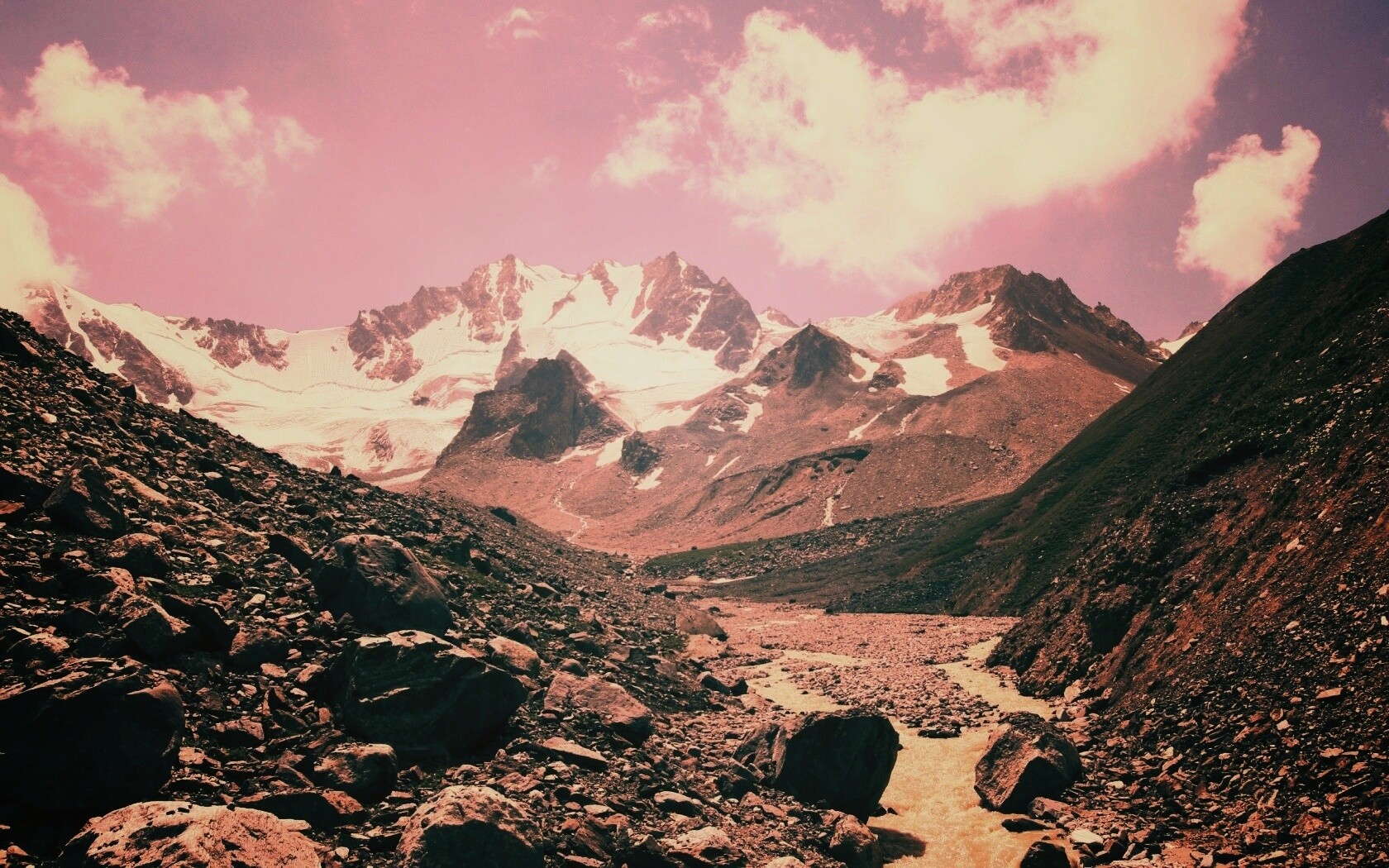 Горный пейзаж обои