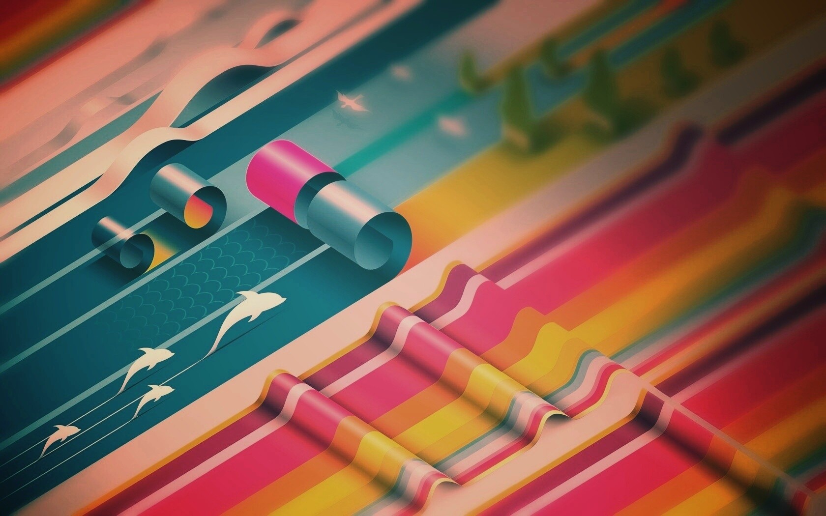 Аппликация из цветной бумаги обои