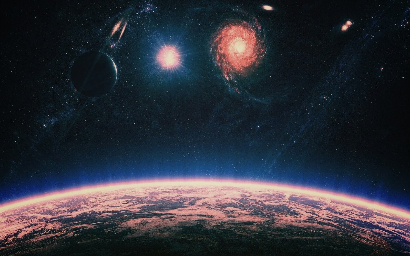 Бесконечный черный космос обои