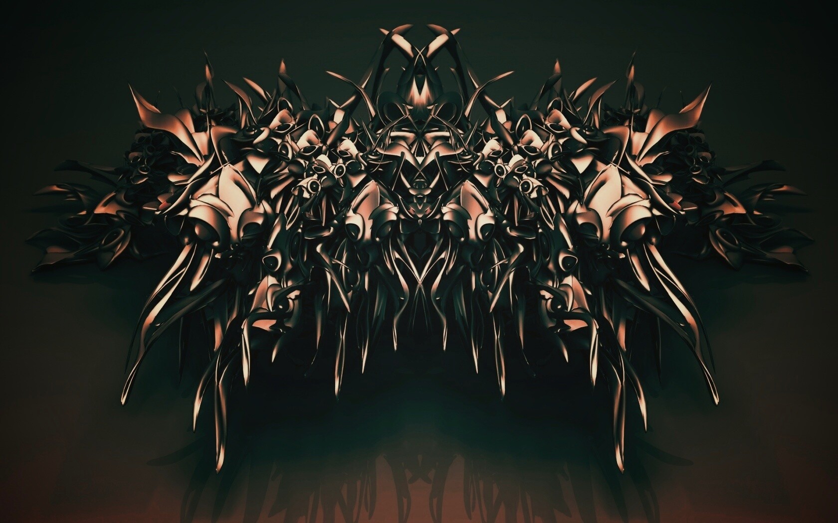 Страшная трехмерная абстракция обои