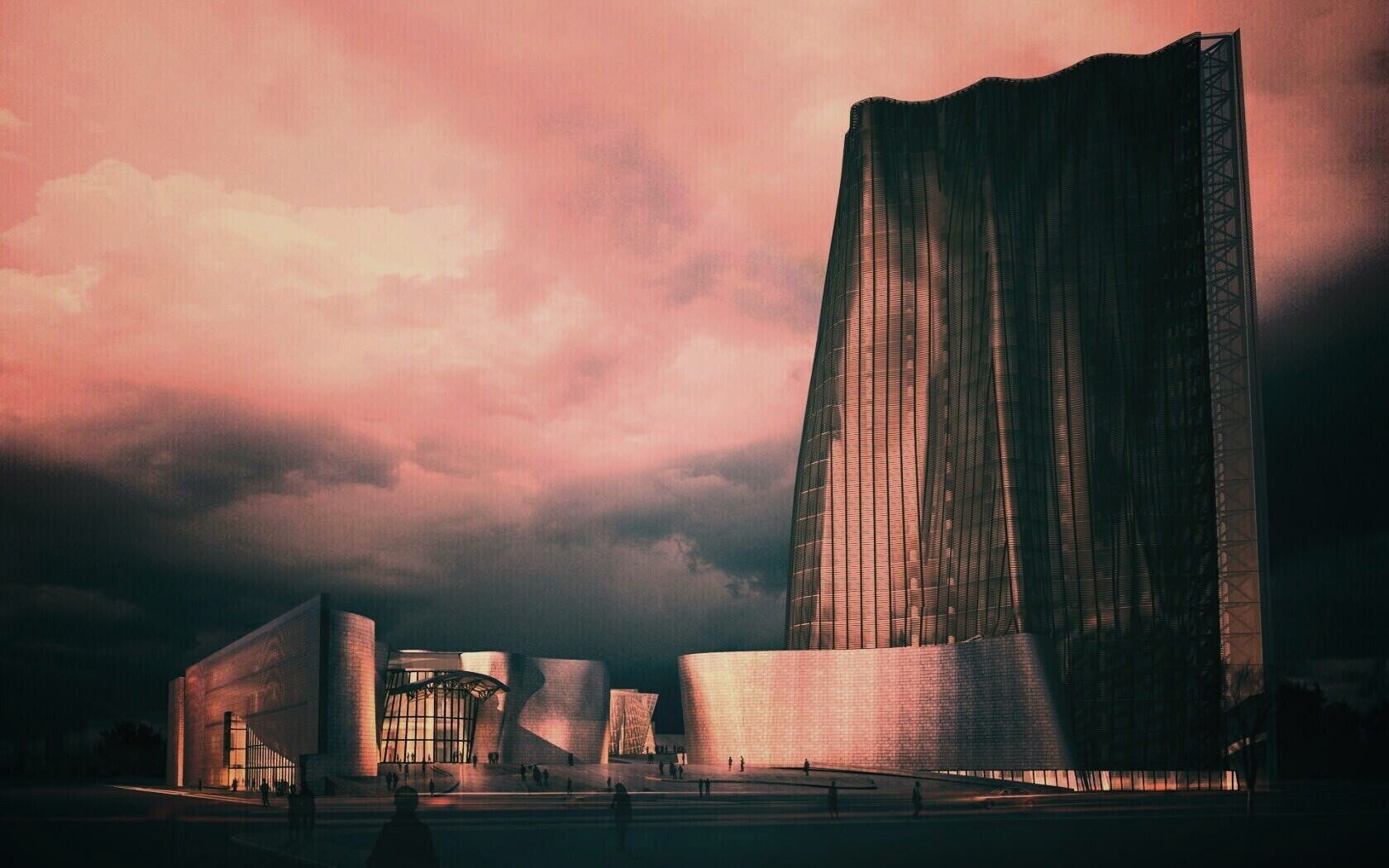 Здание обои