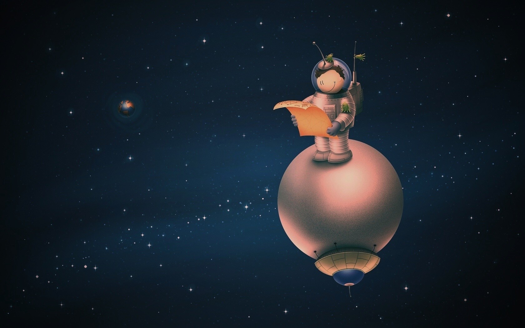 Космонват на луне обои