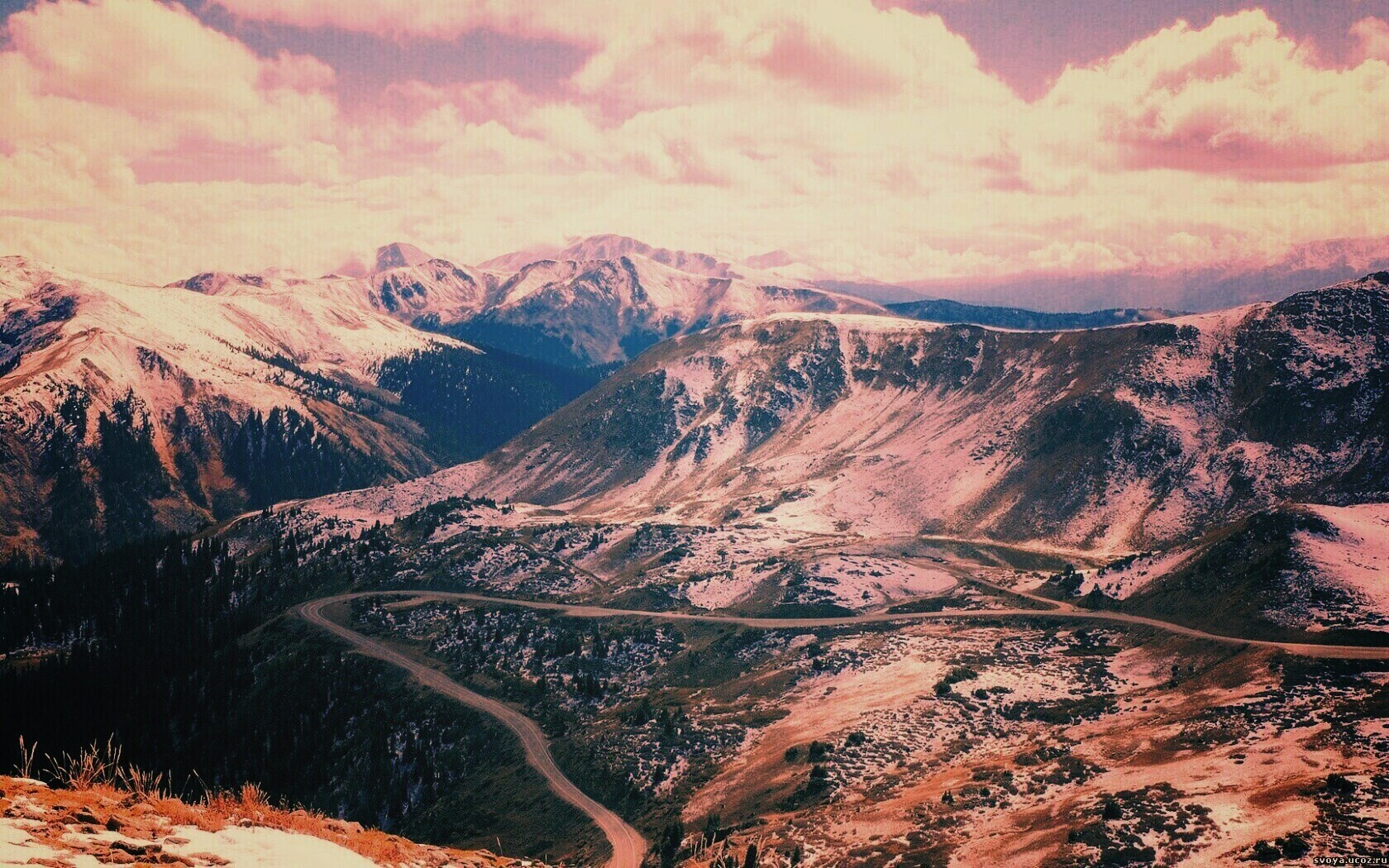 Горная дорога обои