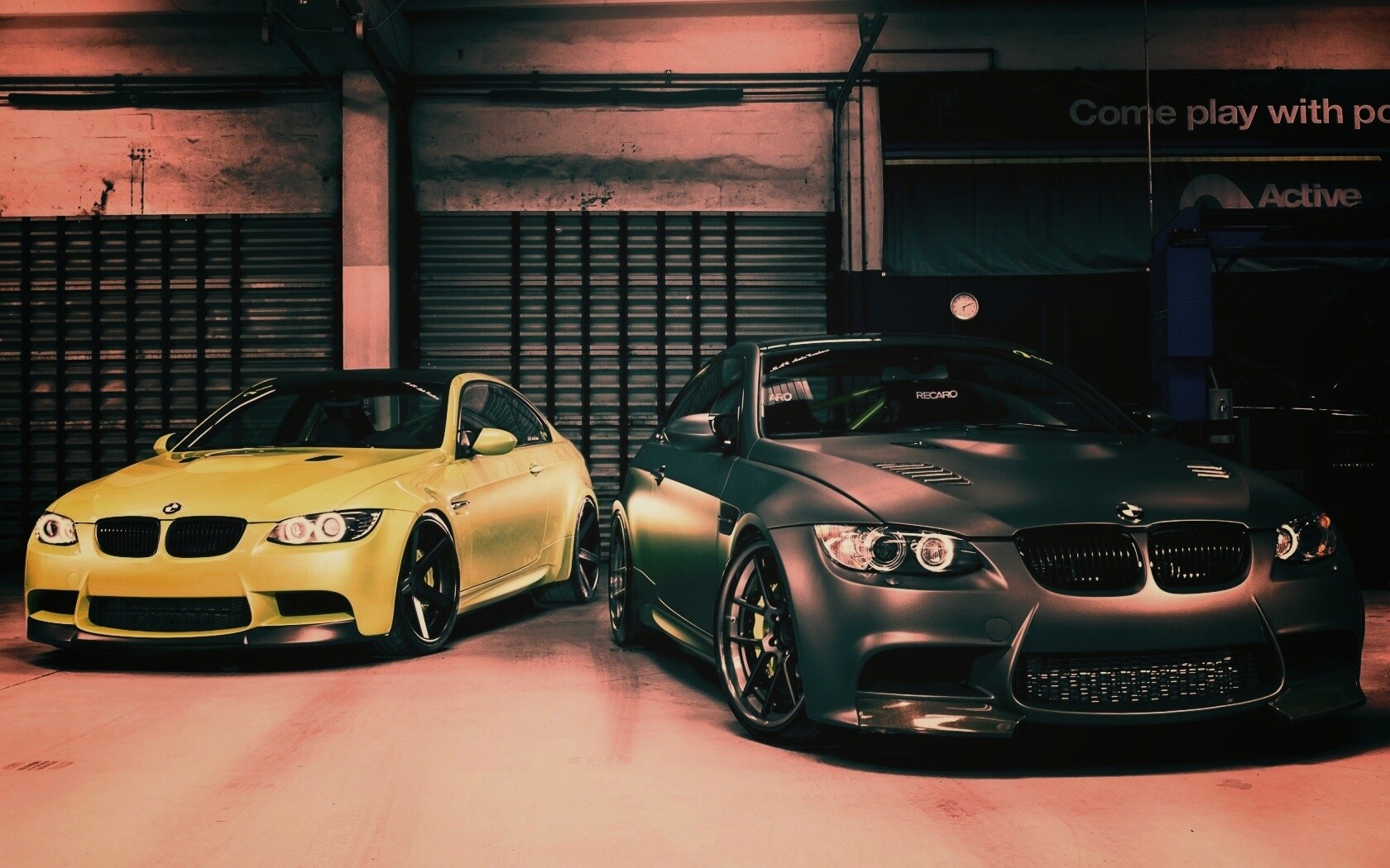 Черный и зеленый BMW M3 обои