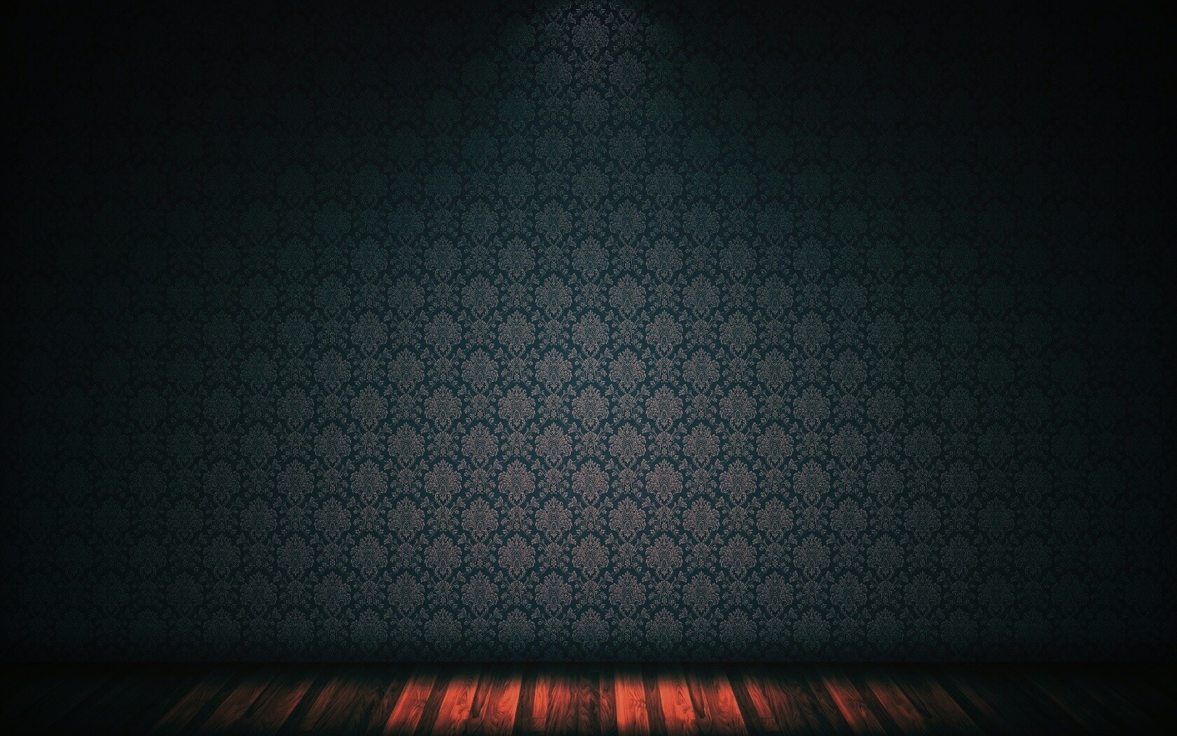 Комната с узорными обоями обои