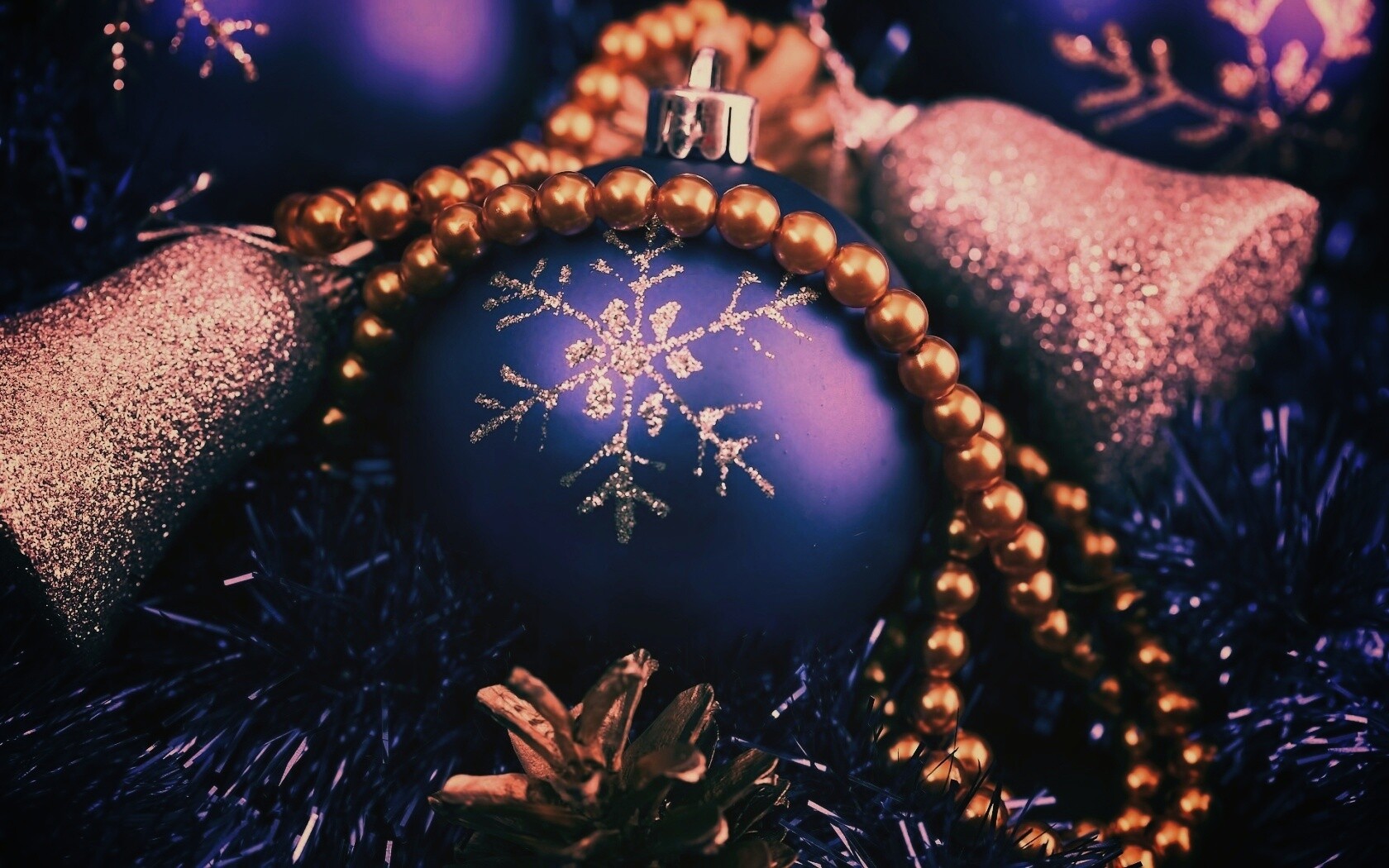 Новогодние украшения для елки обои