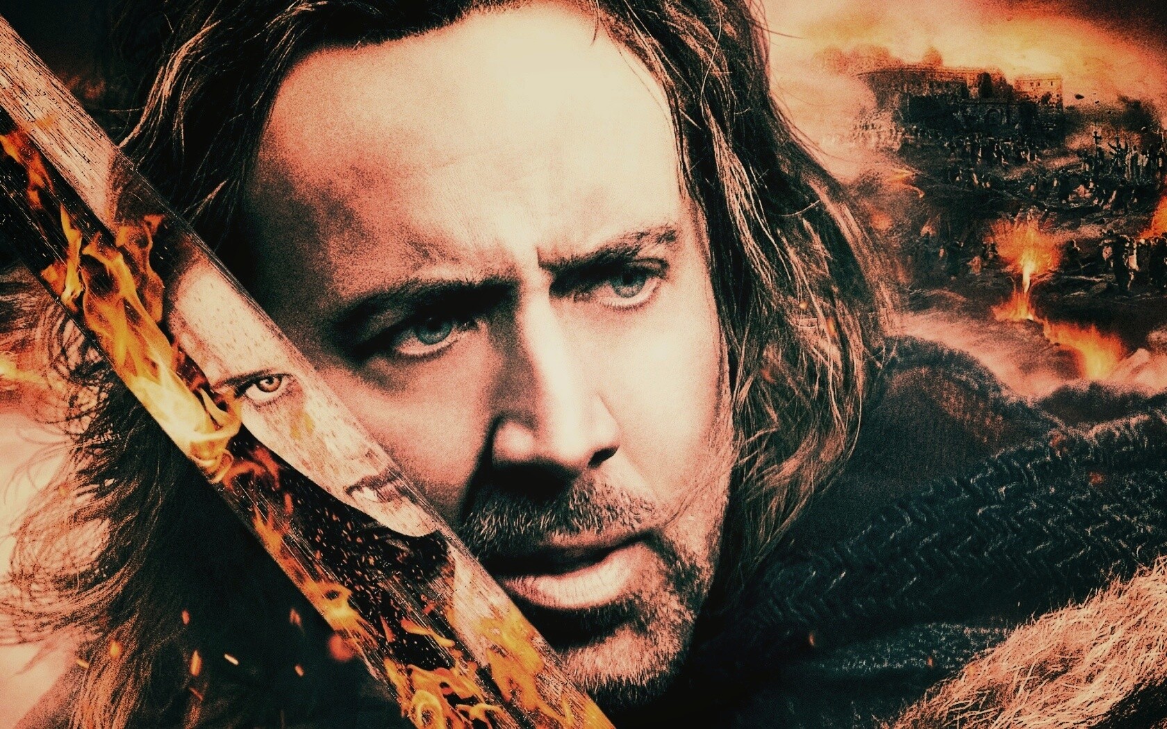 Николас Кейдж в фильме Время ведьм обои