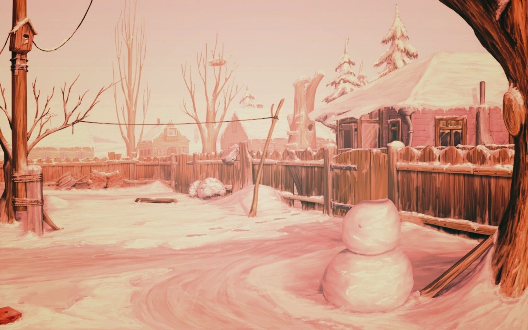 Снеговик обои