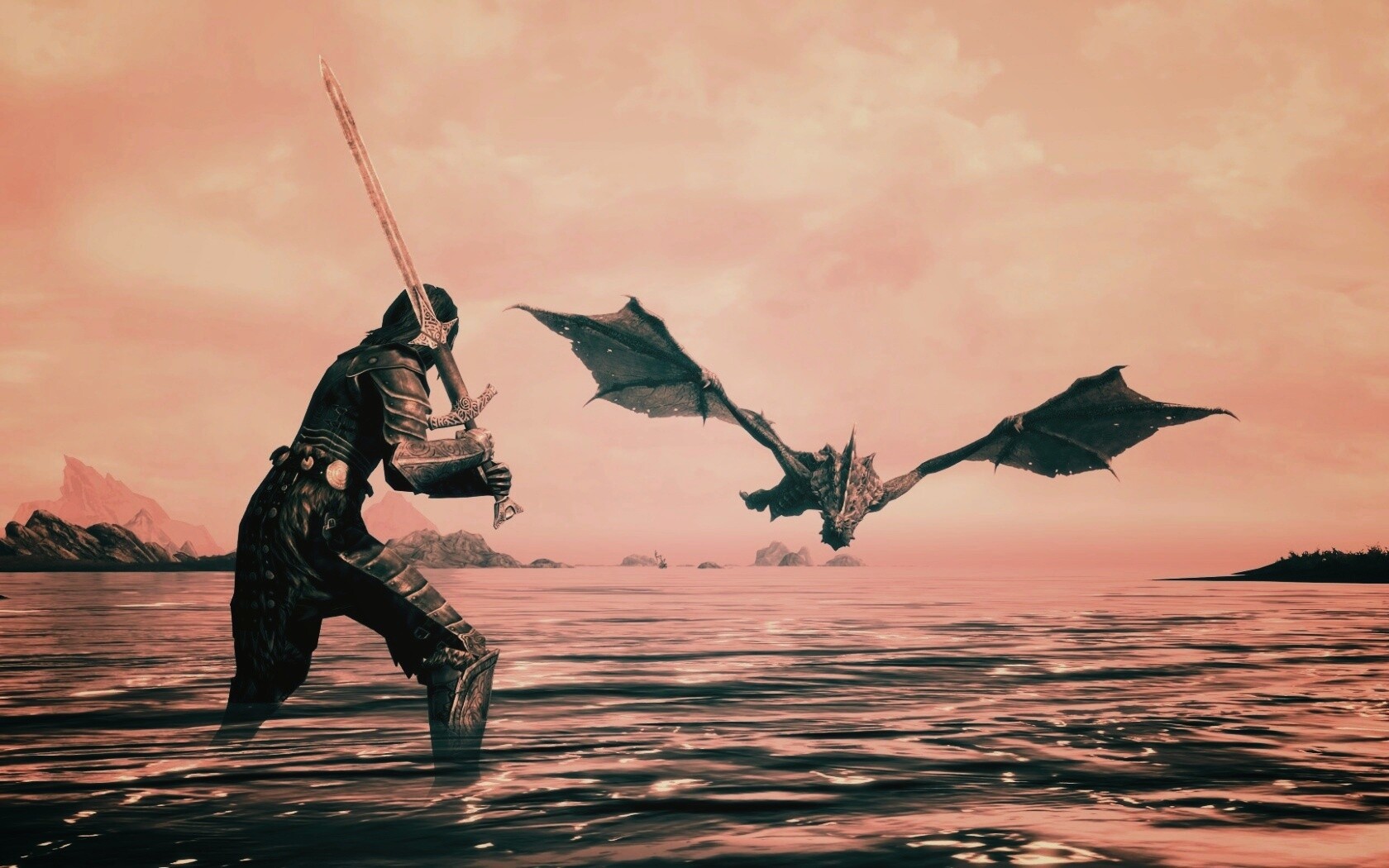 Дым над водой обои