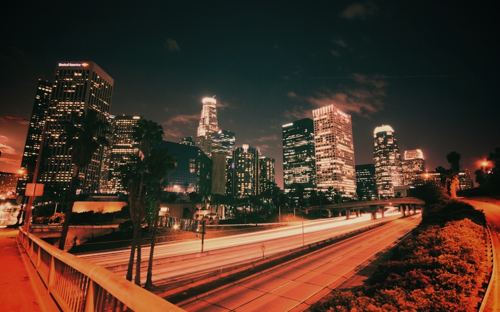 Ночной город обои