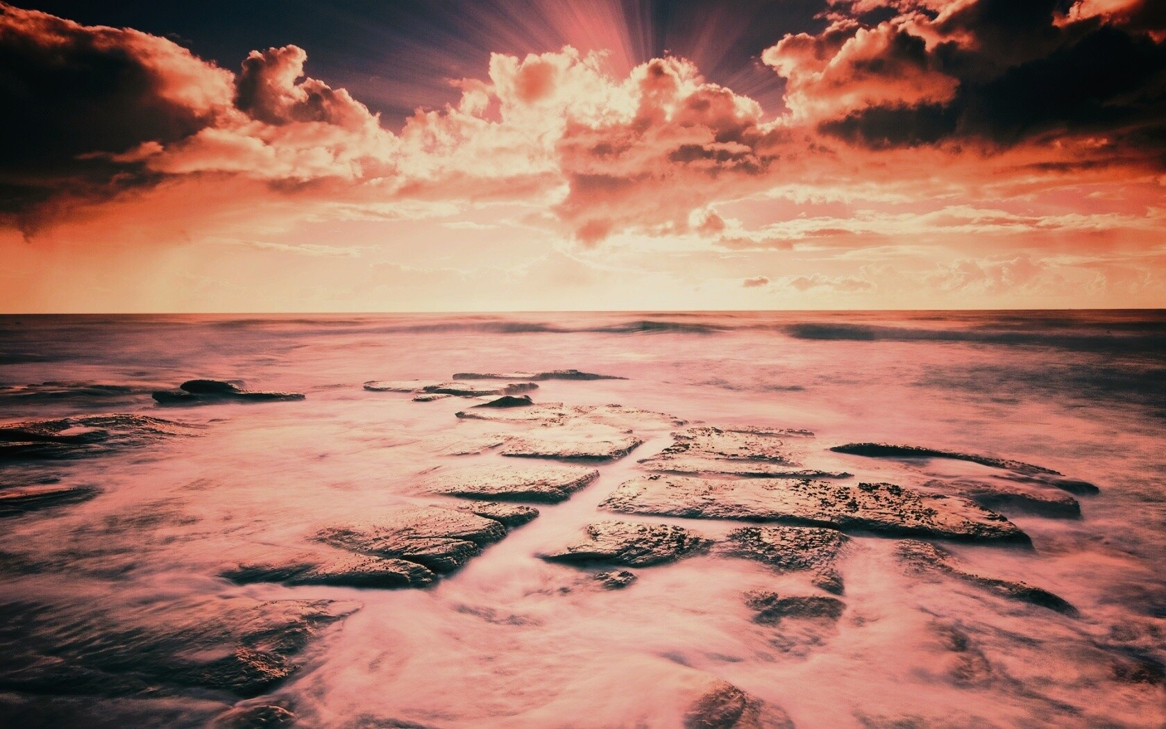 Море в HDR обои