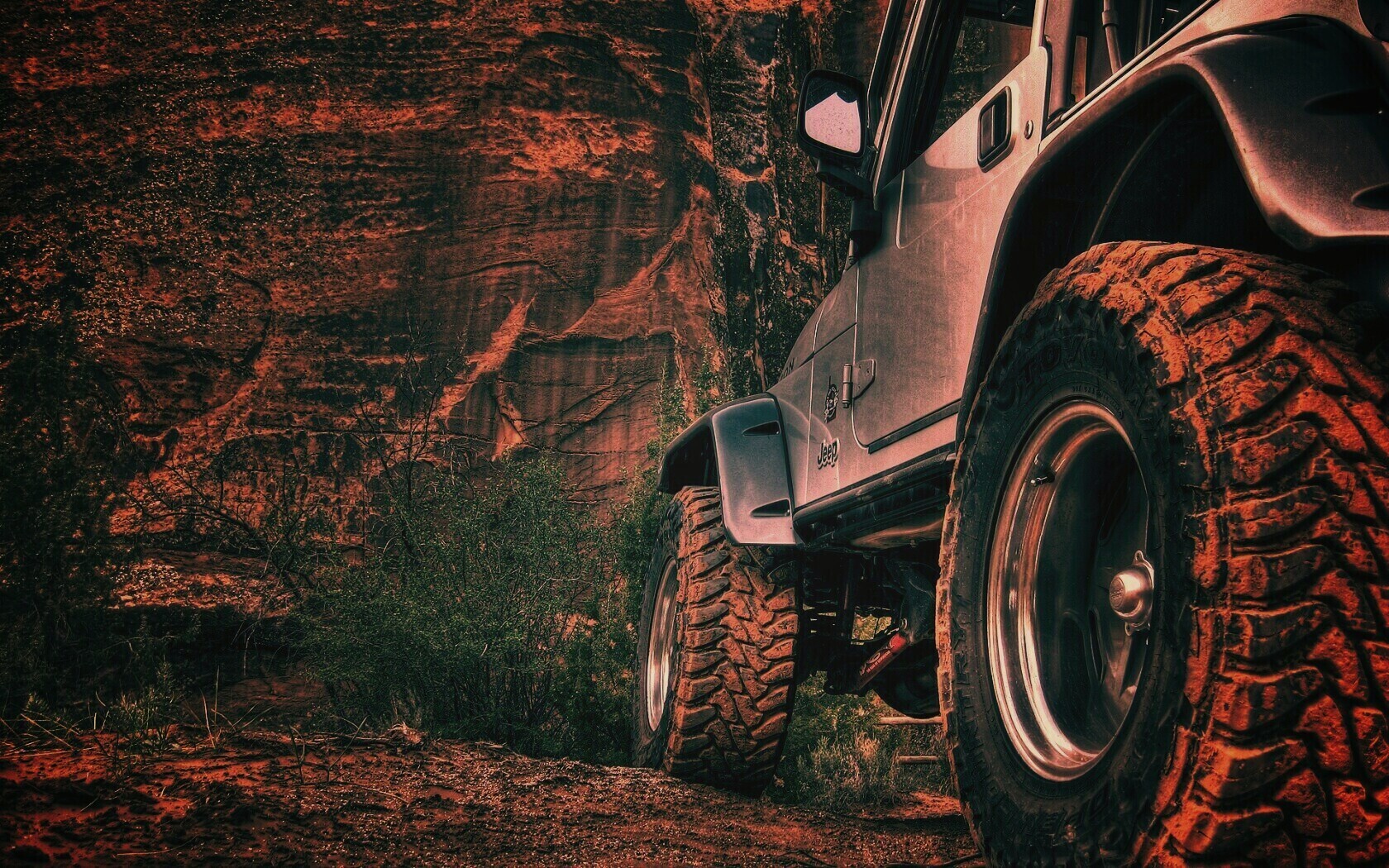 Jeep на бездорожье обои