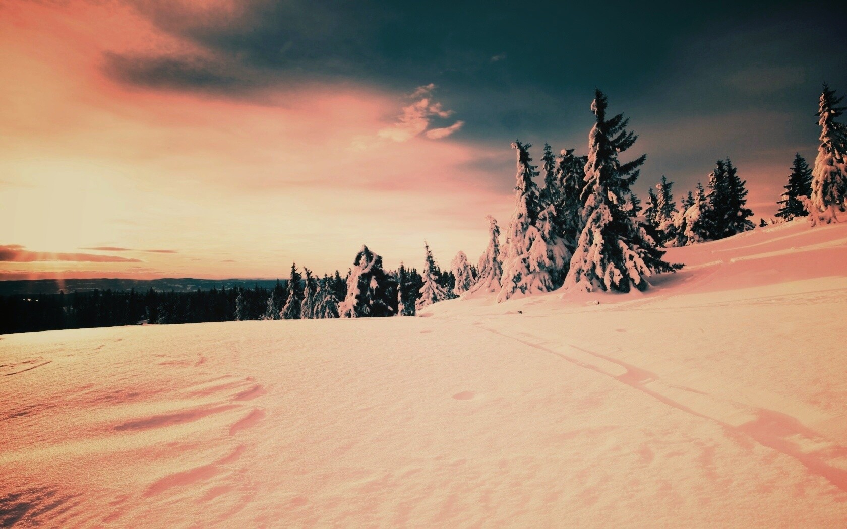 Зимние просторы обои