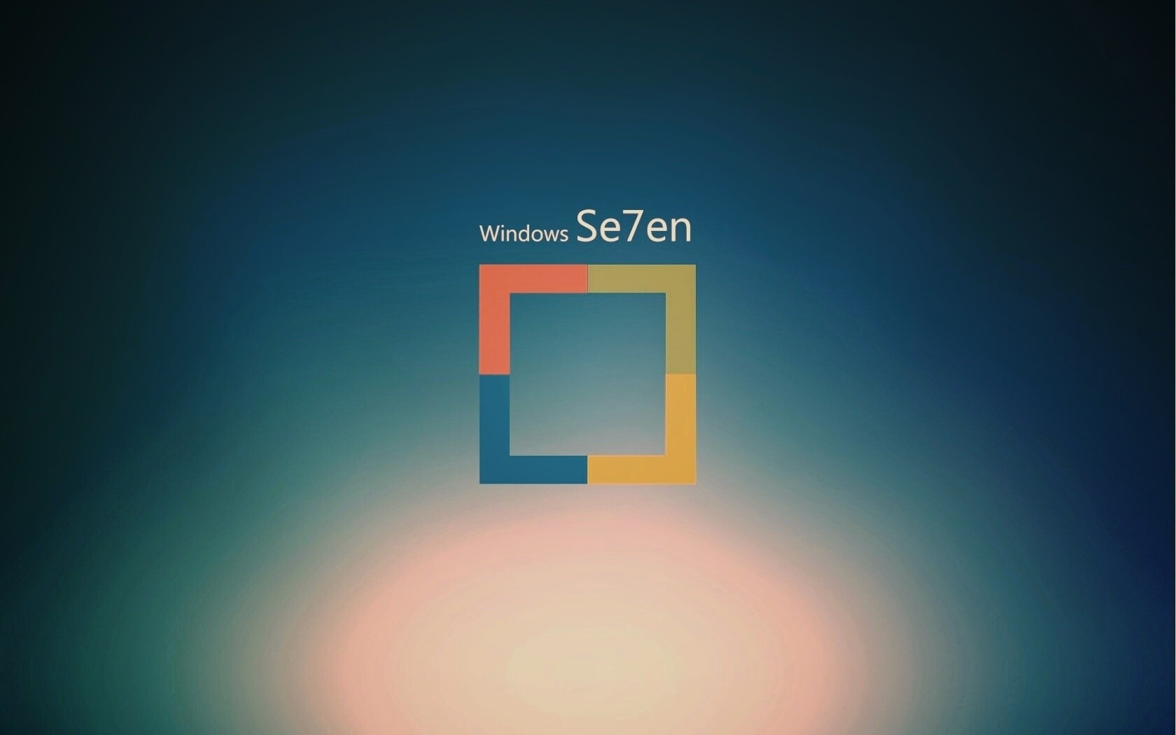 Квадратное лого Windows Seven обои