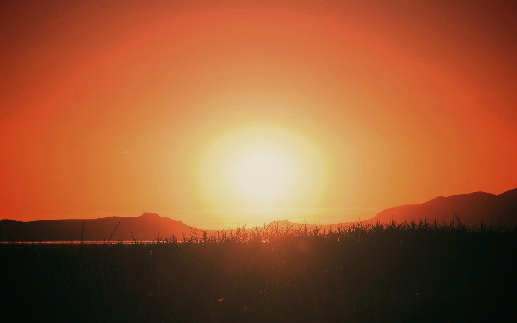 Сельский закат обои