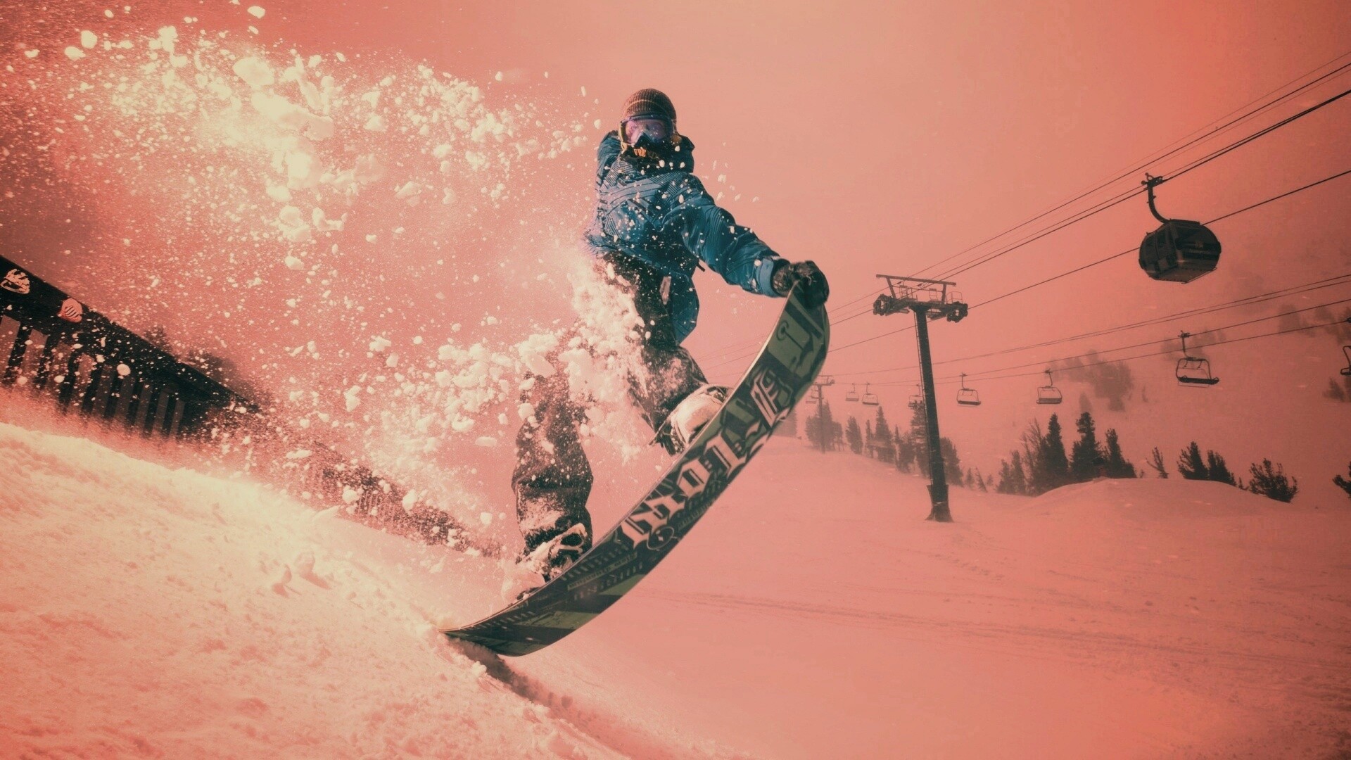 Сноубордист обои