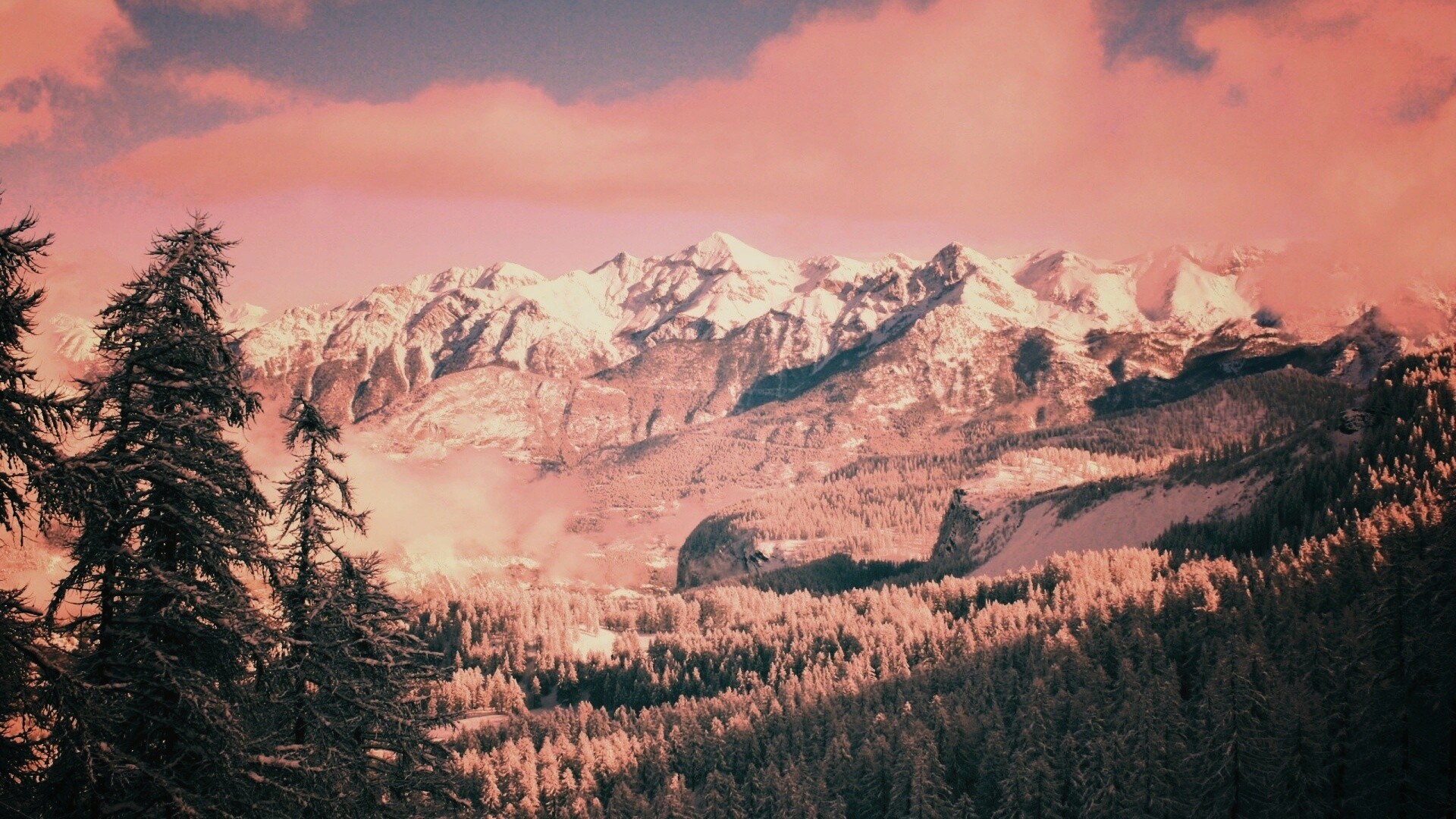 Горный пейзаж обои