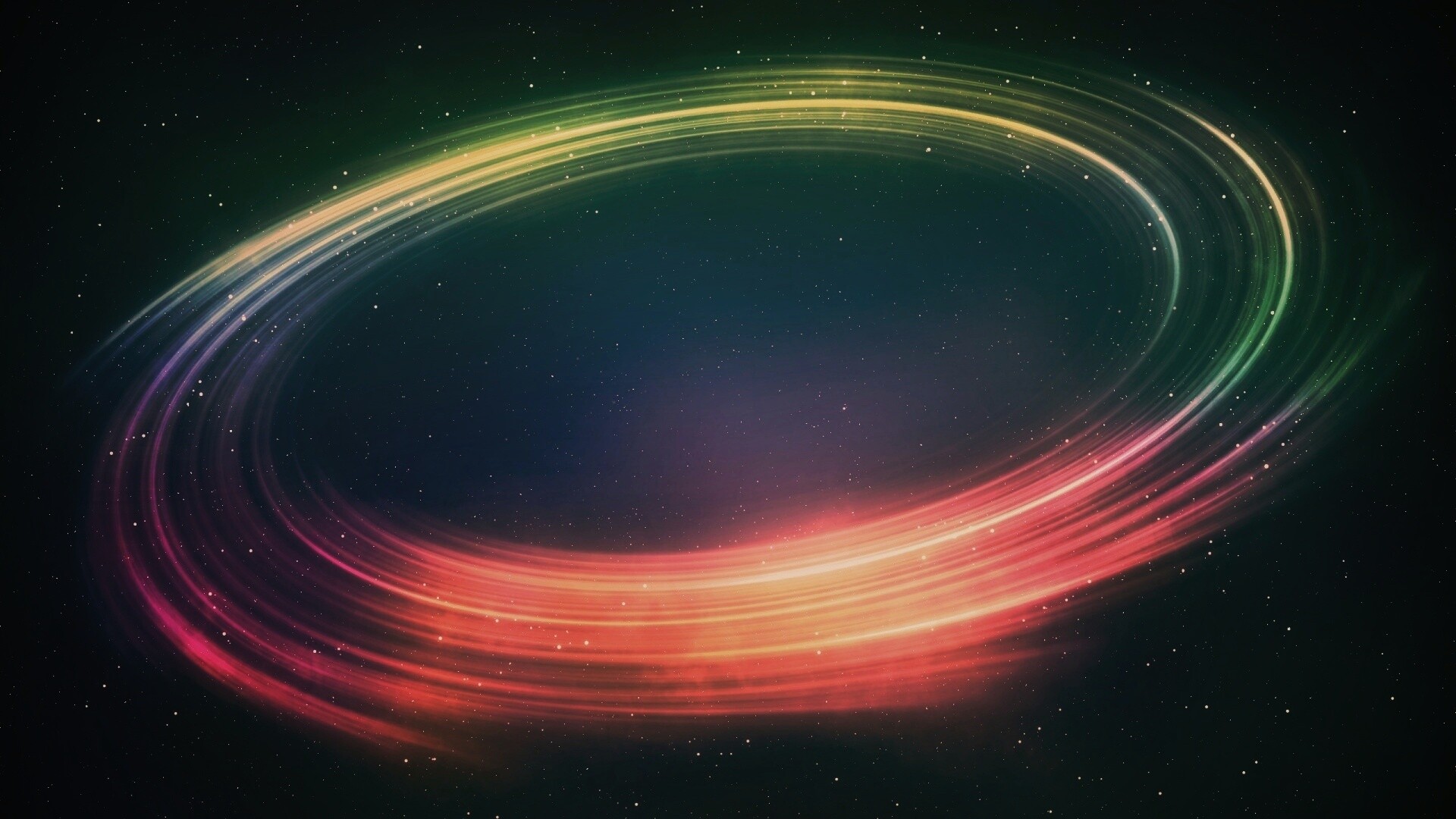 Радужный световой круг обои