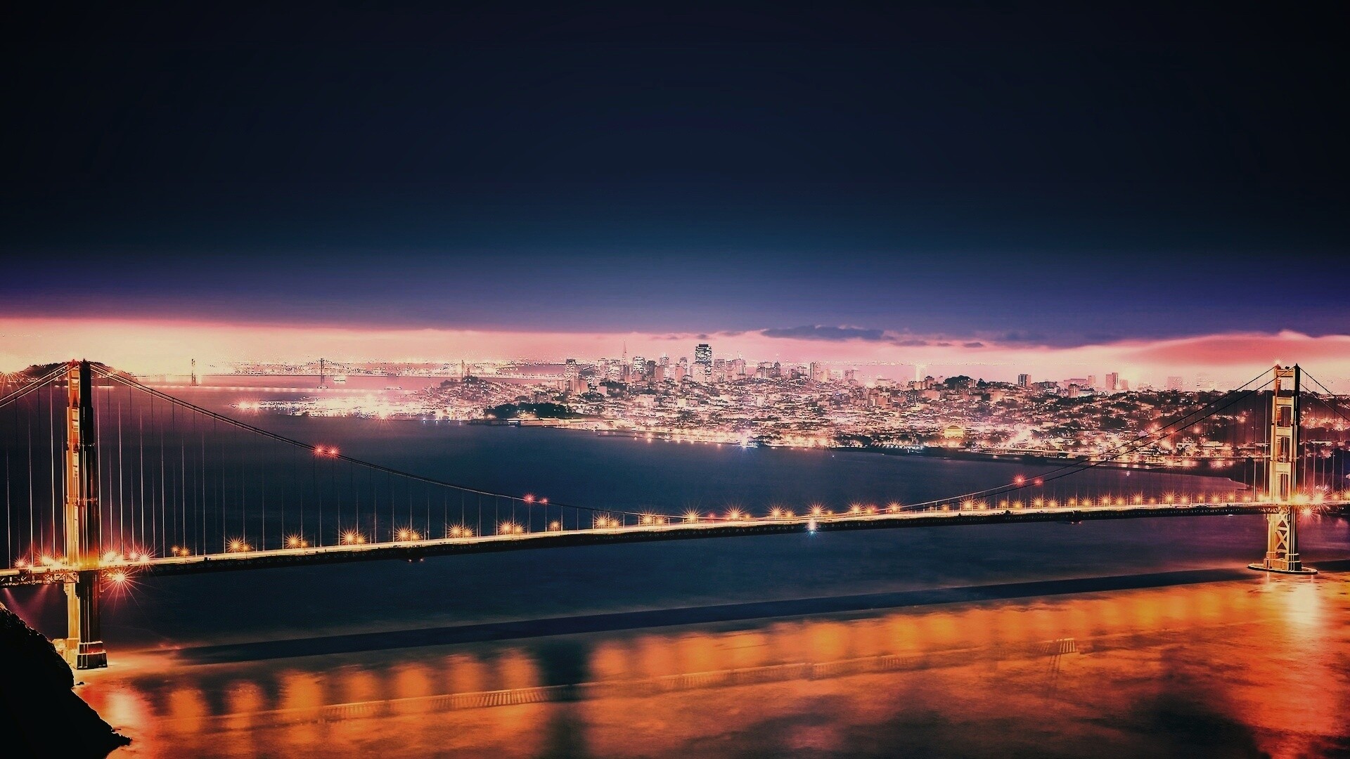 Ночной Нью-Йорк обои