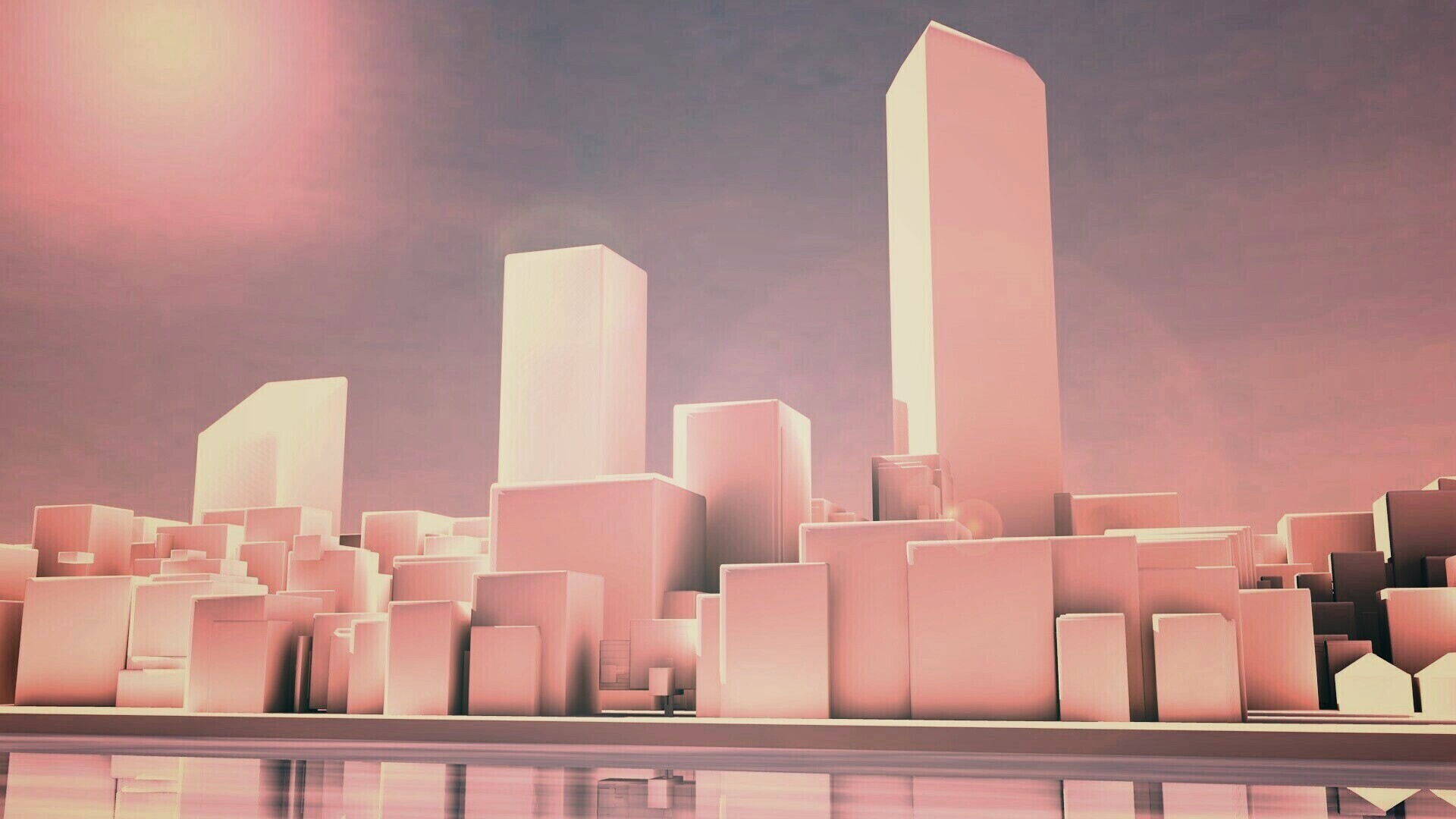 Картонный город обои