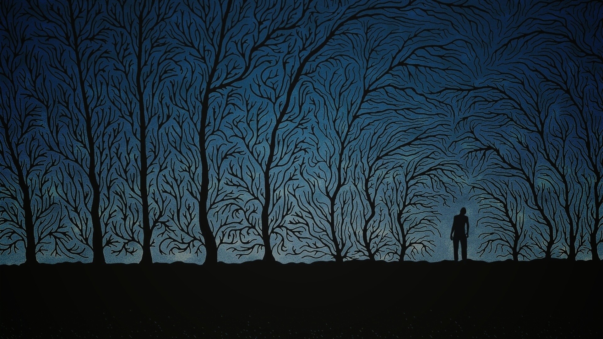 Смыкающиеся деревья обои