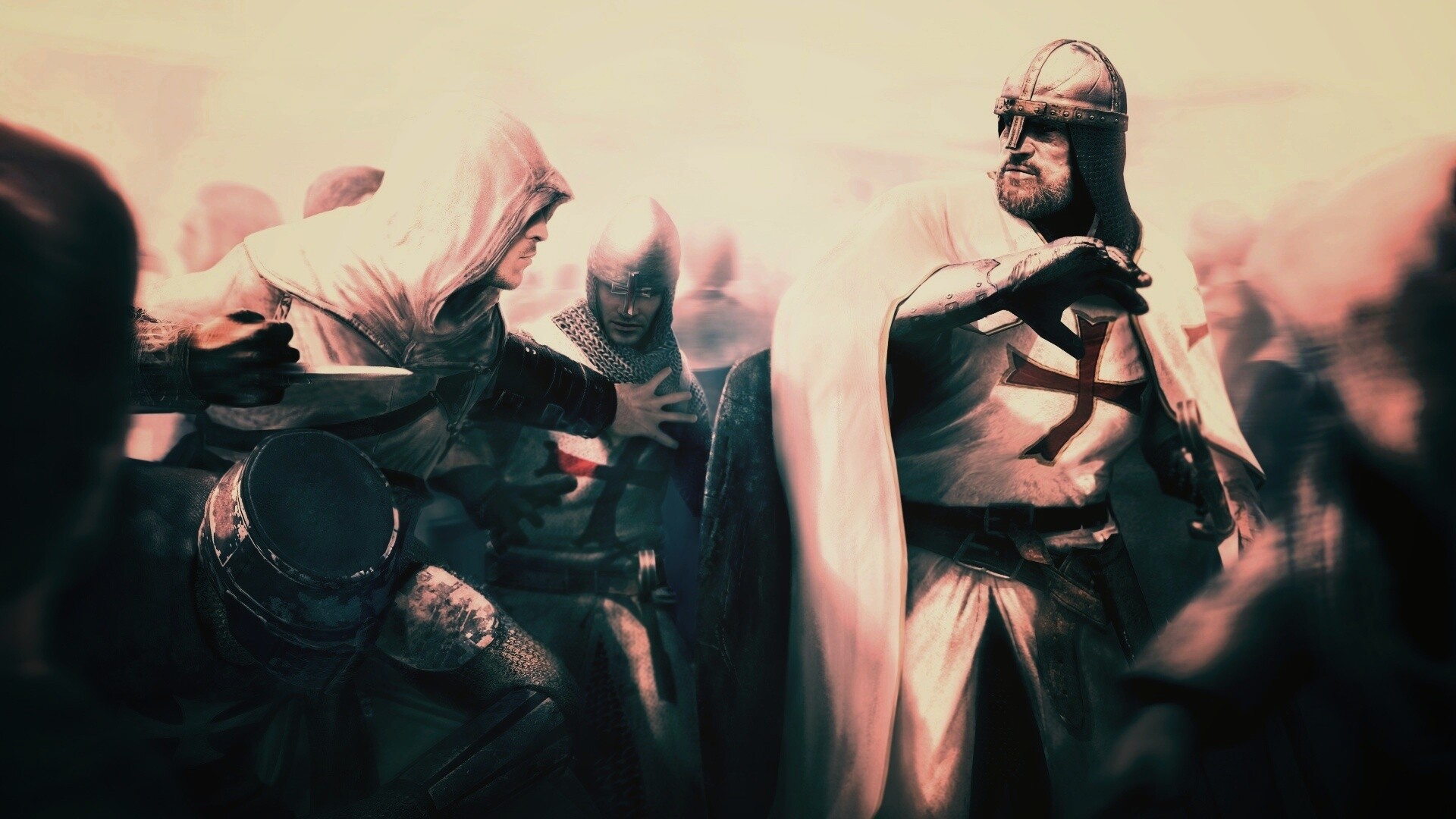 Ассасин убивает томплиера обои