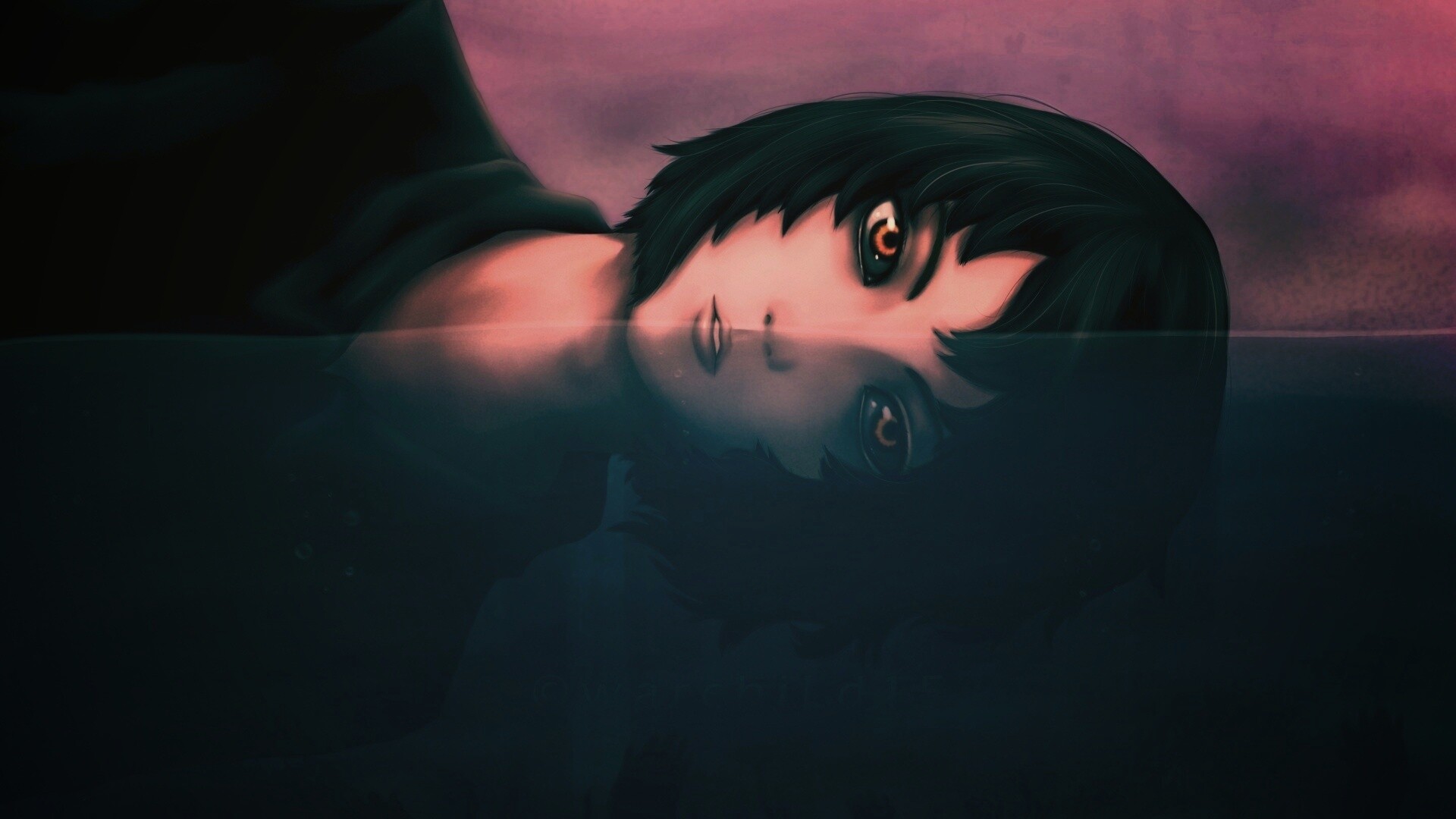 Девочка в воде обои