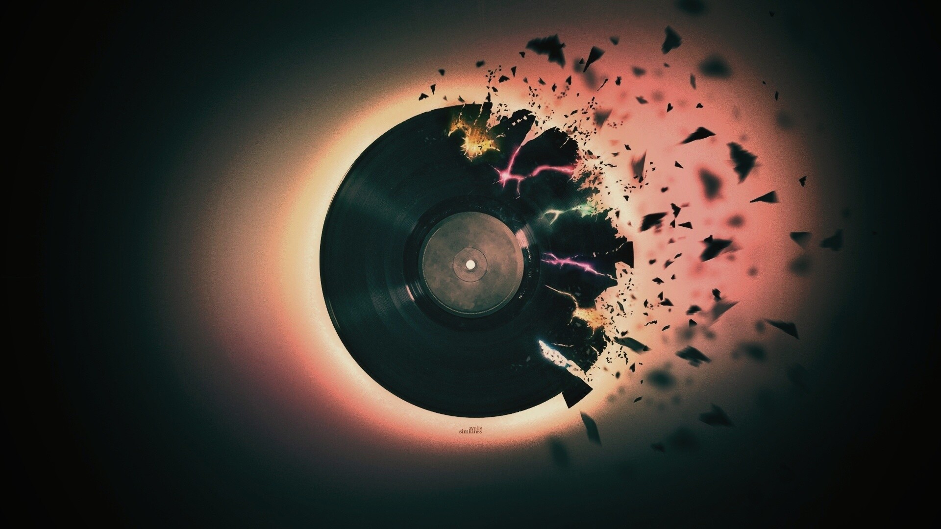 Разрывающийся винил обои