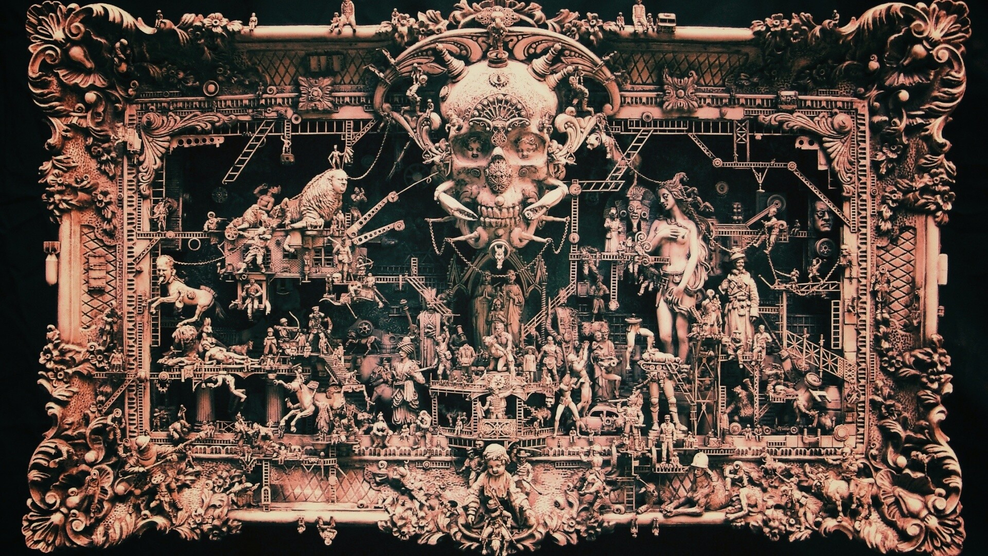 Адская скульптура обои