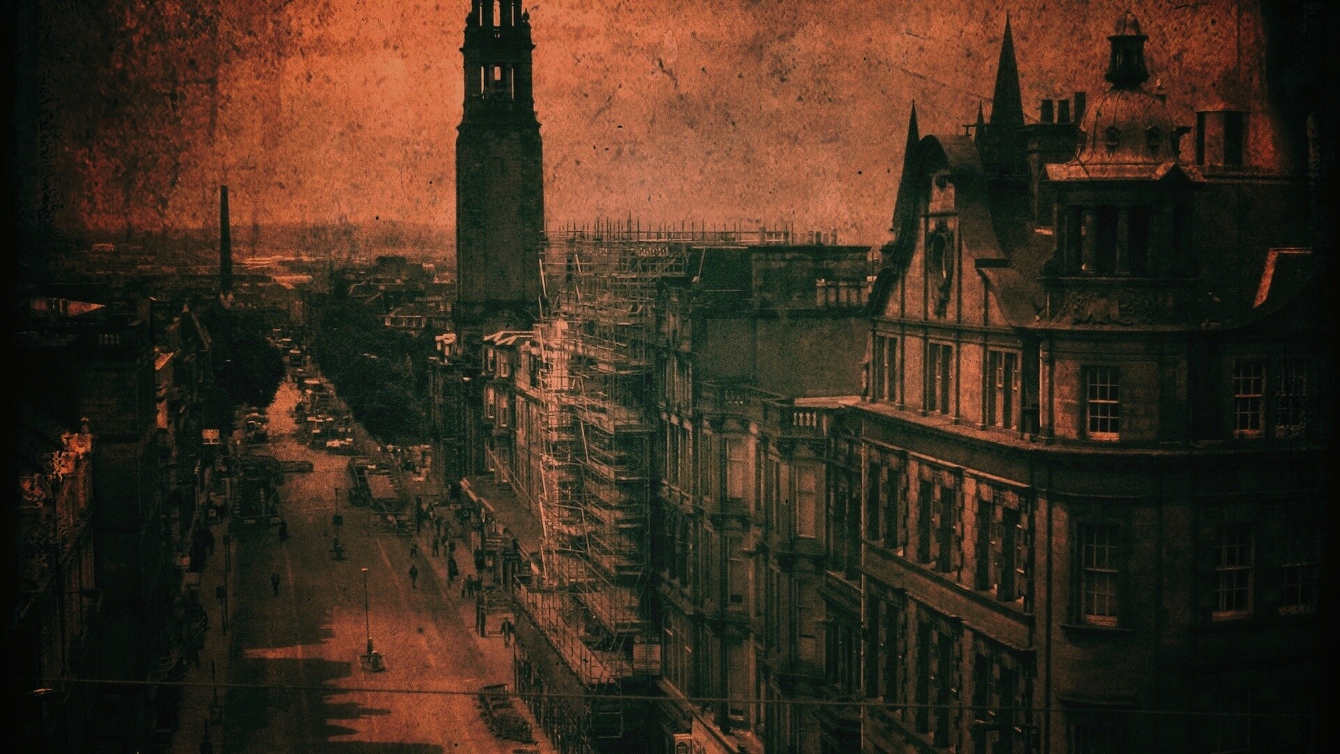 Старинное фото города обои