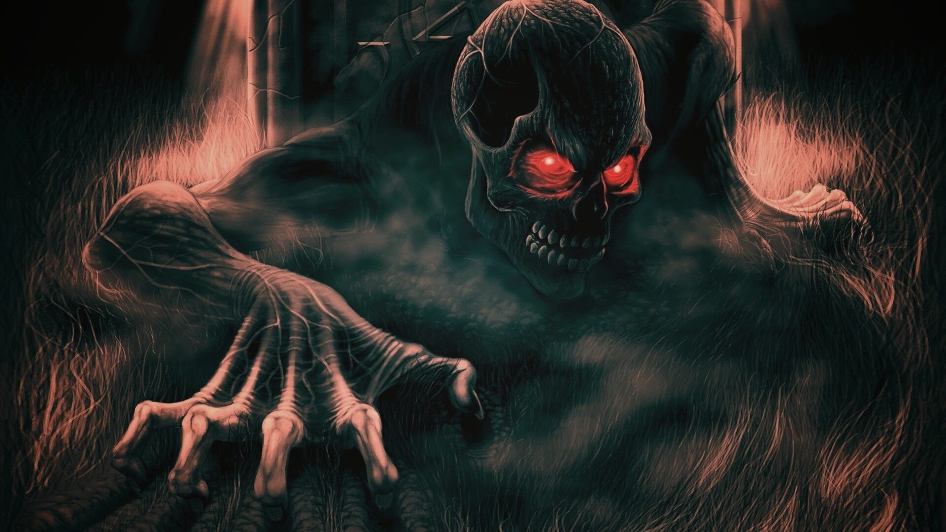Черный труп вылезает из могилы обои