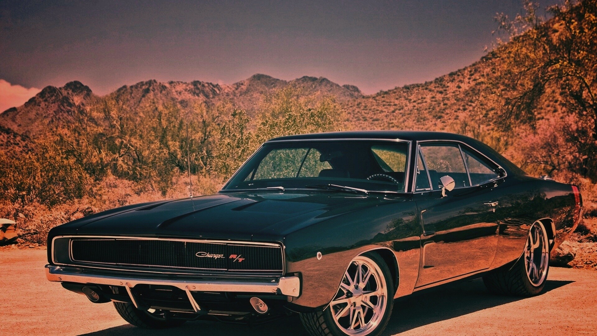 Черный Додж обои