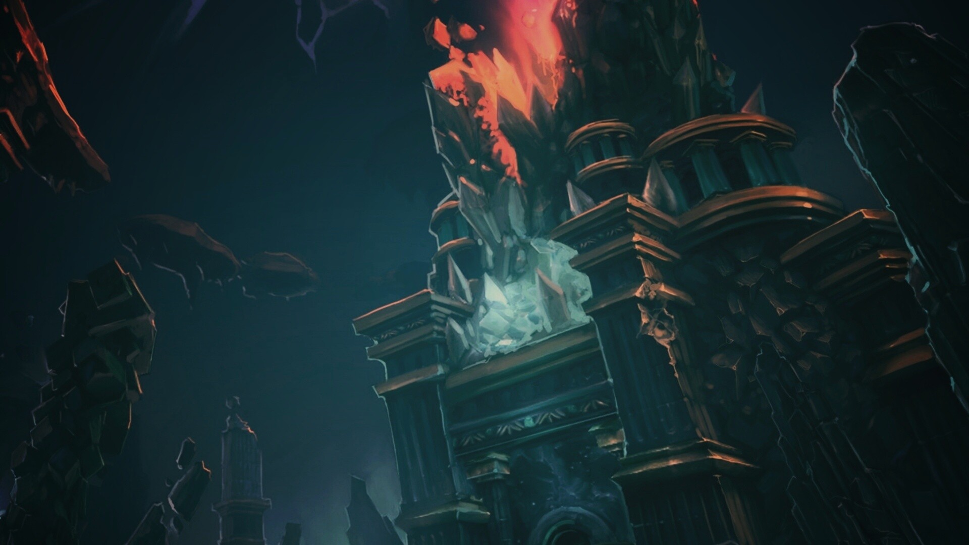 Вход в вулканический храм обои