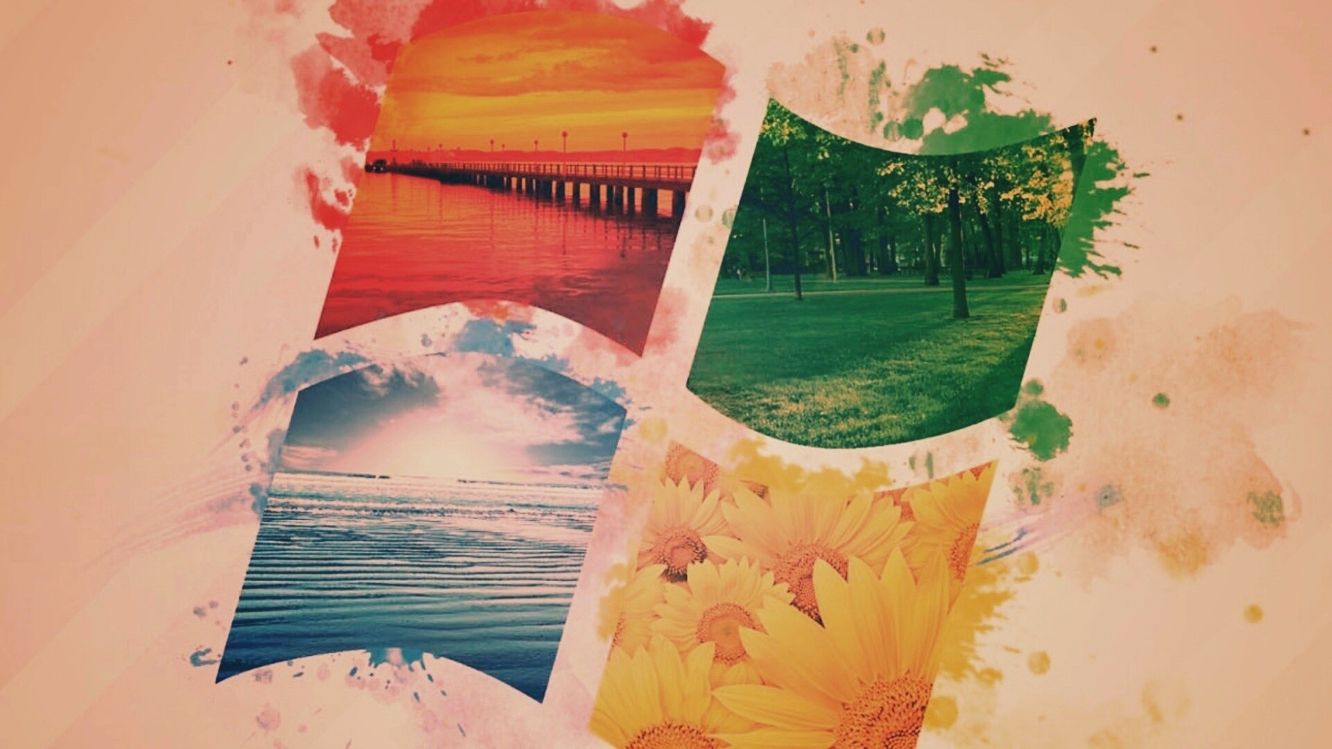 Логотип Winfdows bз фотографий природы обои