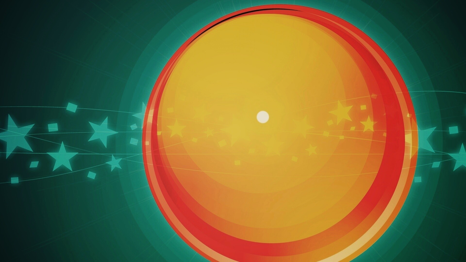 Большой красно-желтый круг обои