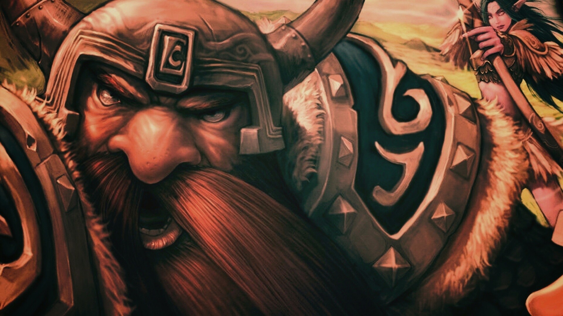 Гном убегающий от ночной эльфийки обои