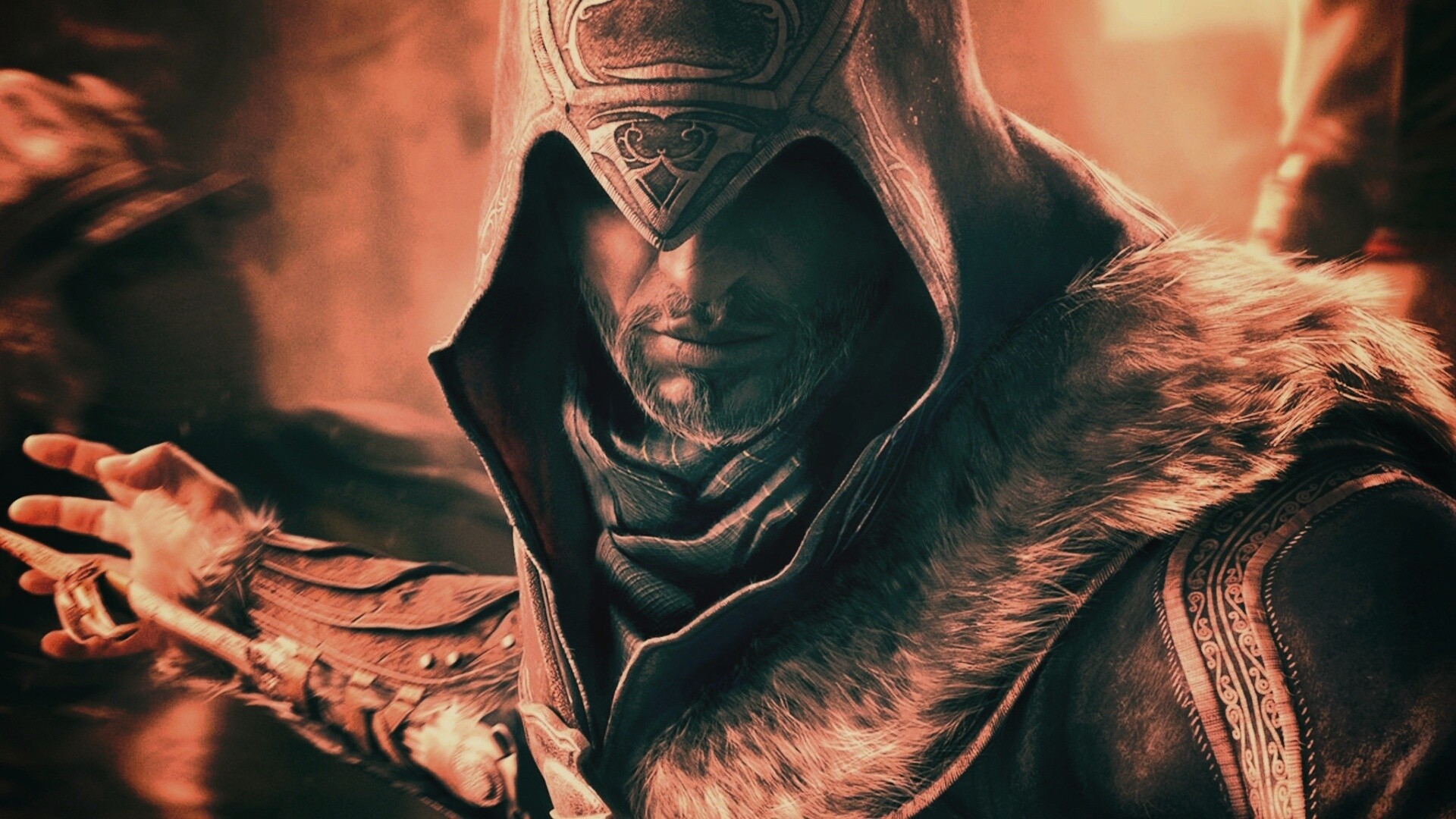 Ассасин перед атакой обои