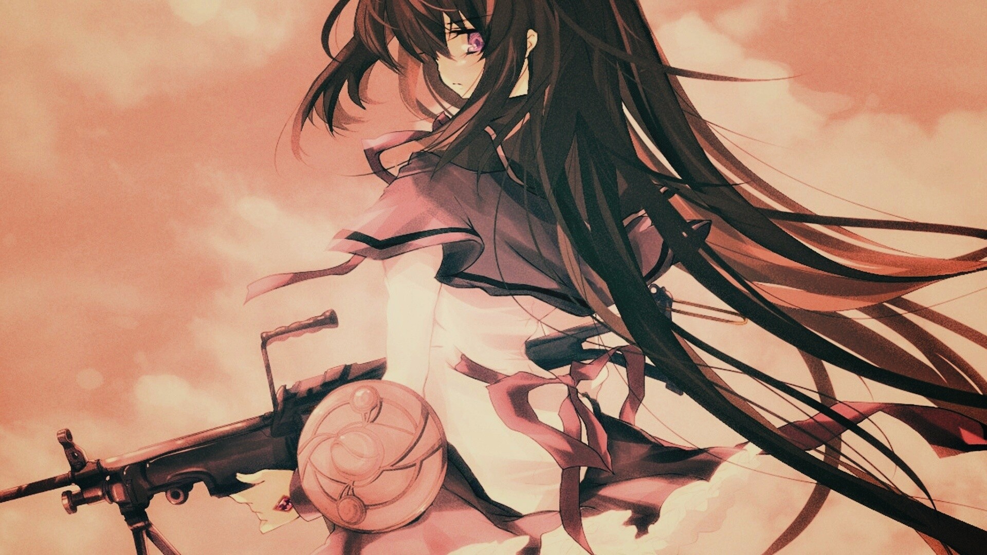 Девушка с автоматом обои