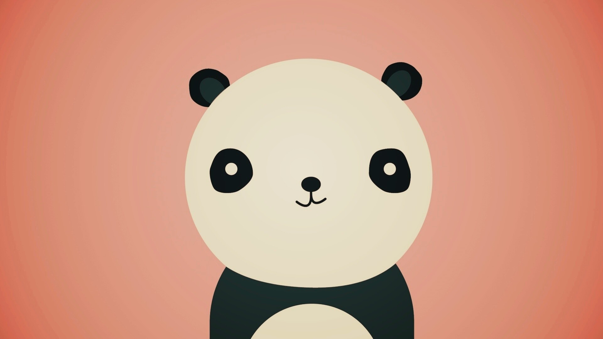 Минималистичная панда обои
