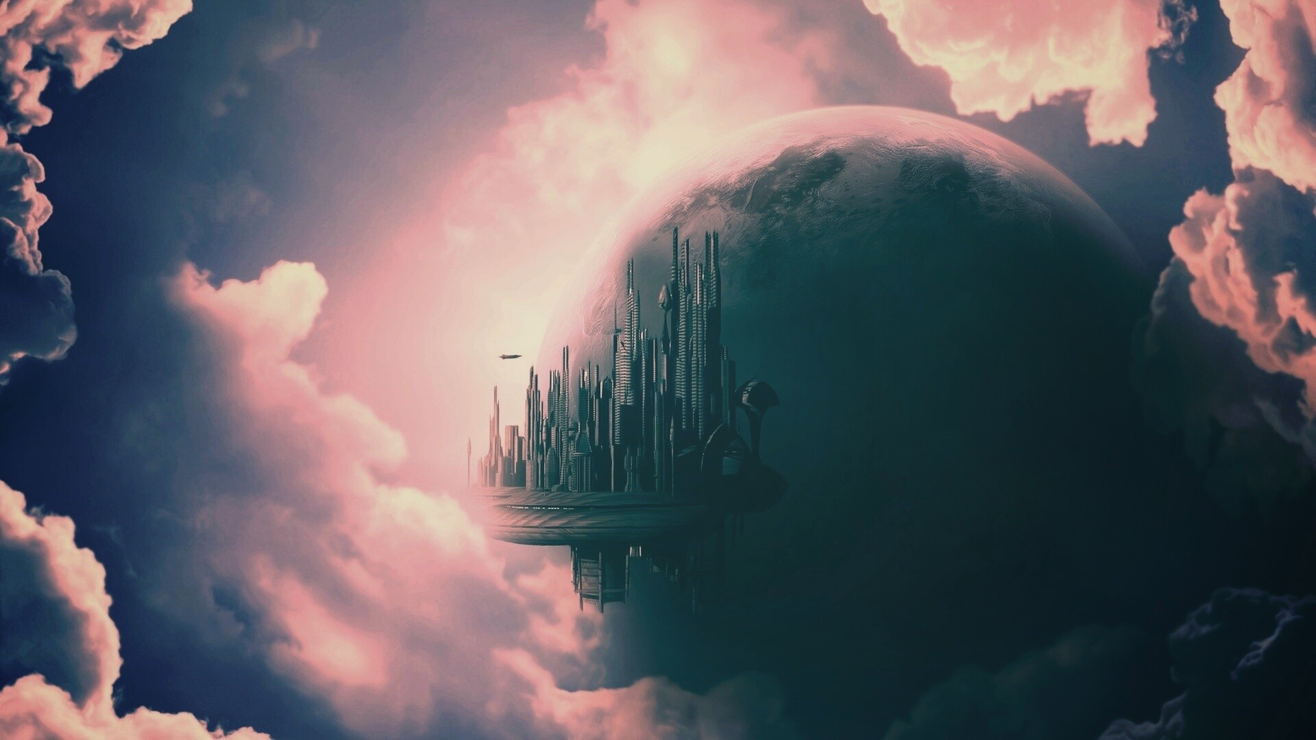 Небесный город обои