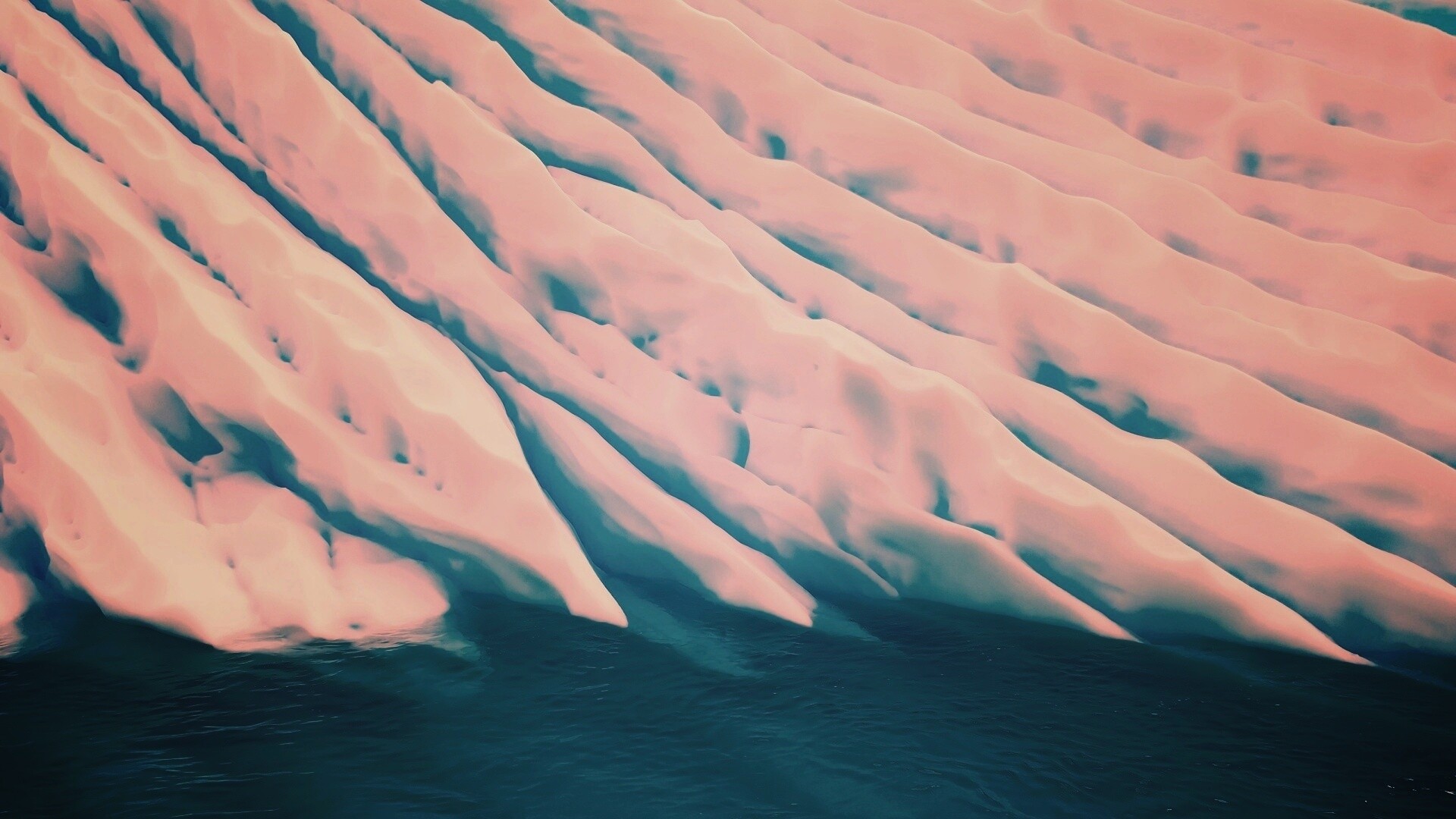 Борозды во льду обои