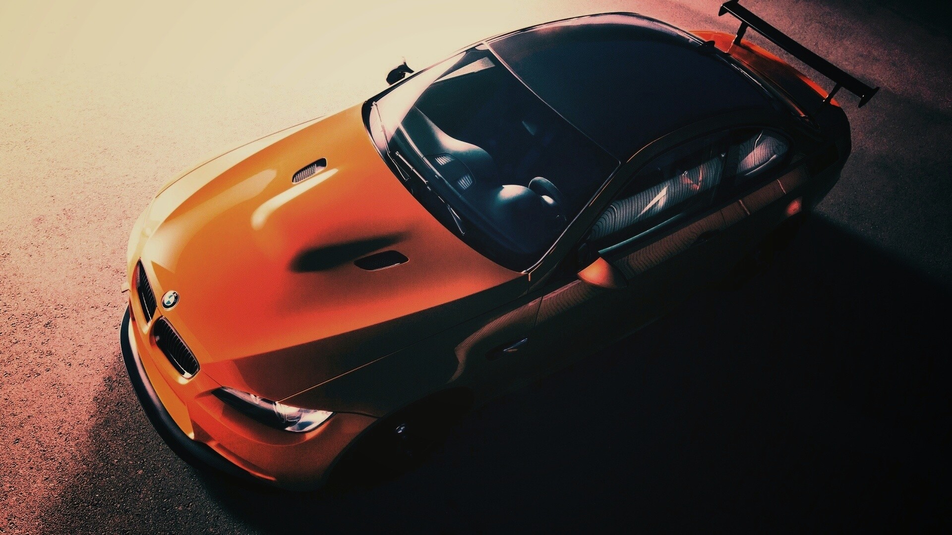 Оранжевый BMW обои